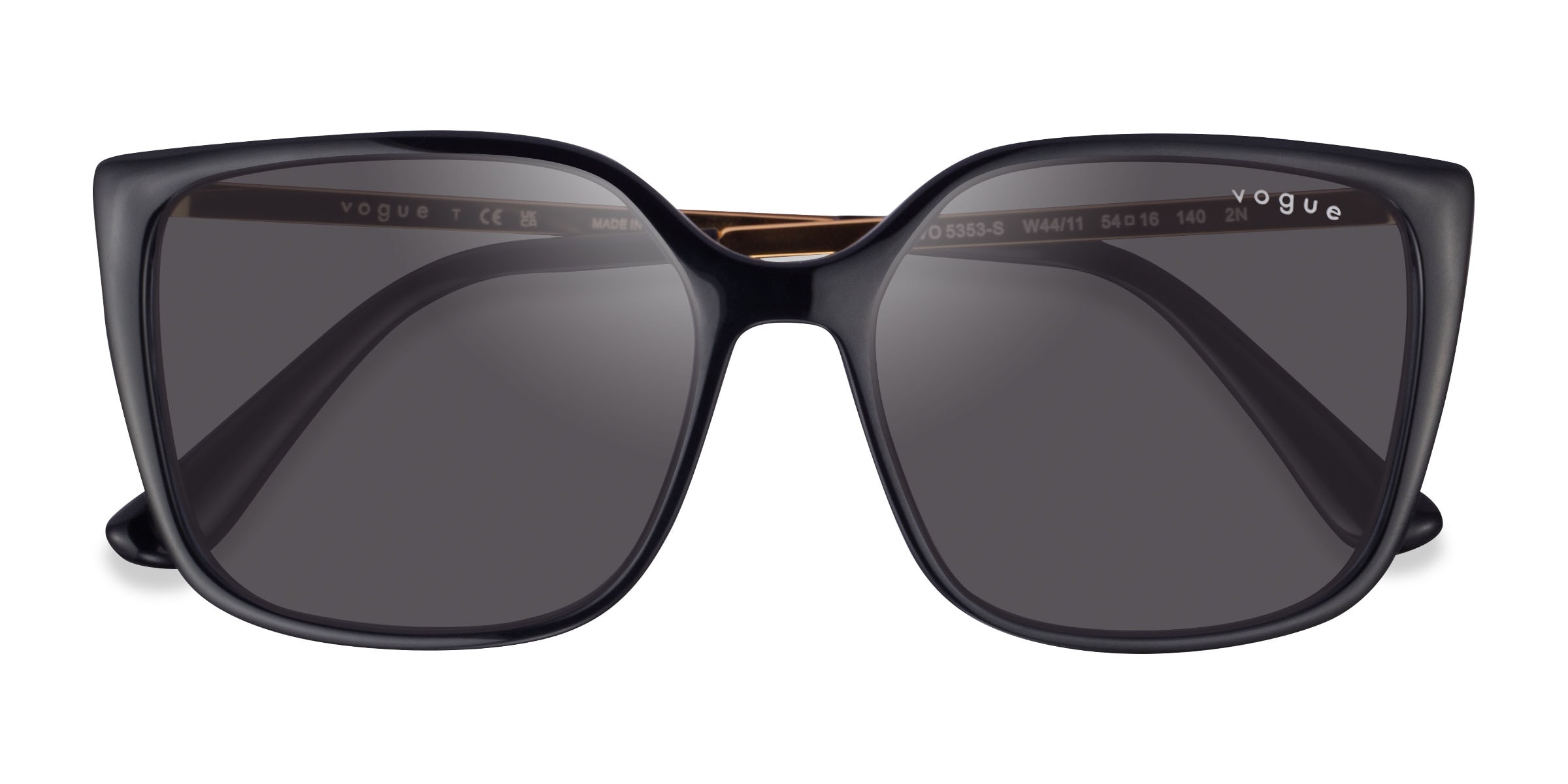 Vogue Eyewear VO5353S - Square Black Frame Sunglasses For Women