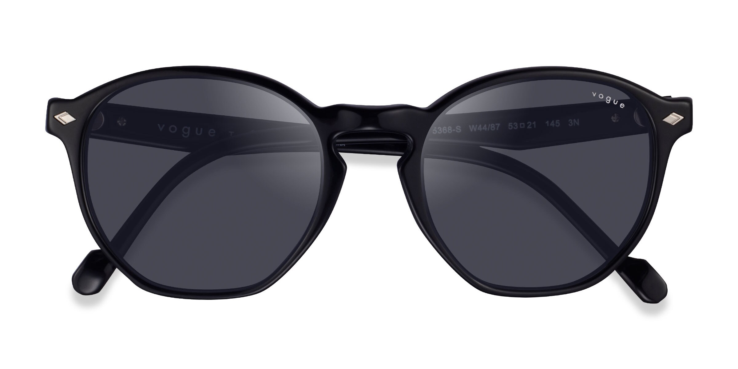 Vogue Eyewear VO5368S - Geometric Black Frame Prescription Sunglasses