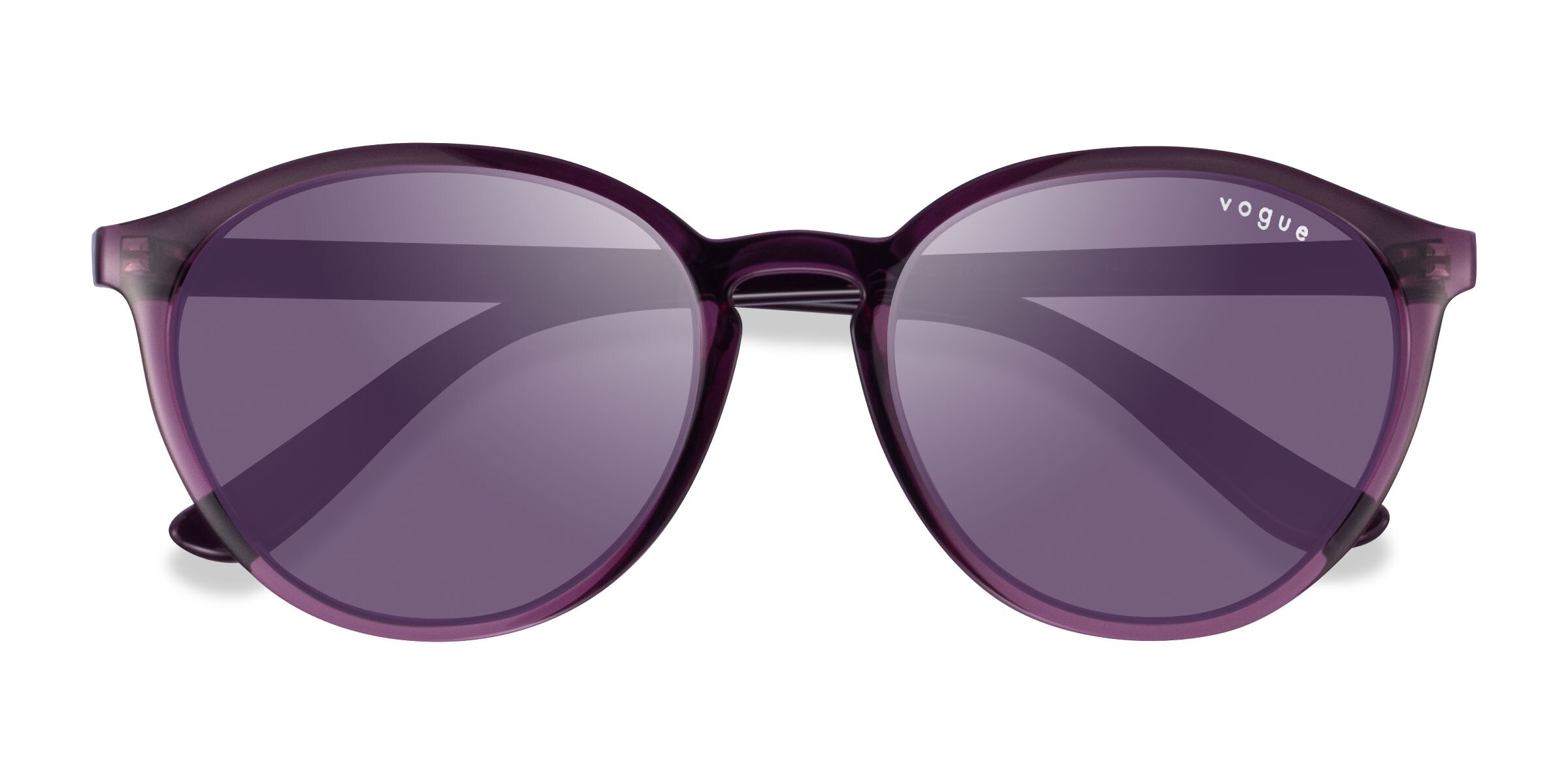 Vogue Eyewear VO5374S - Round Violet Transparent Frame Sunglasses For Women
