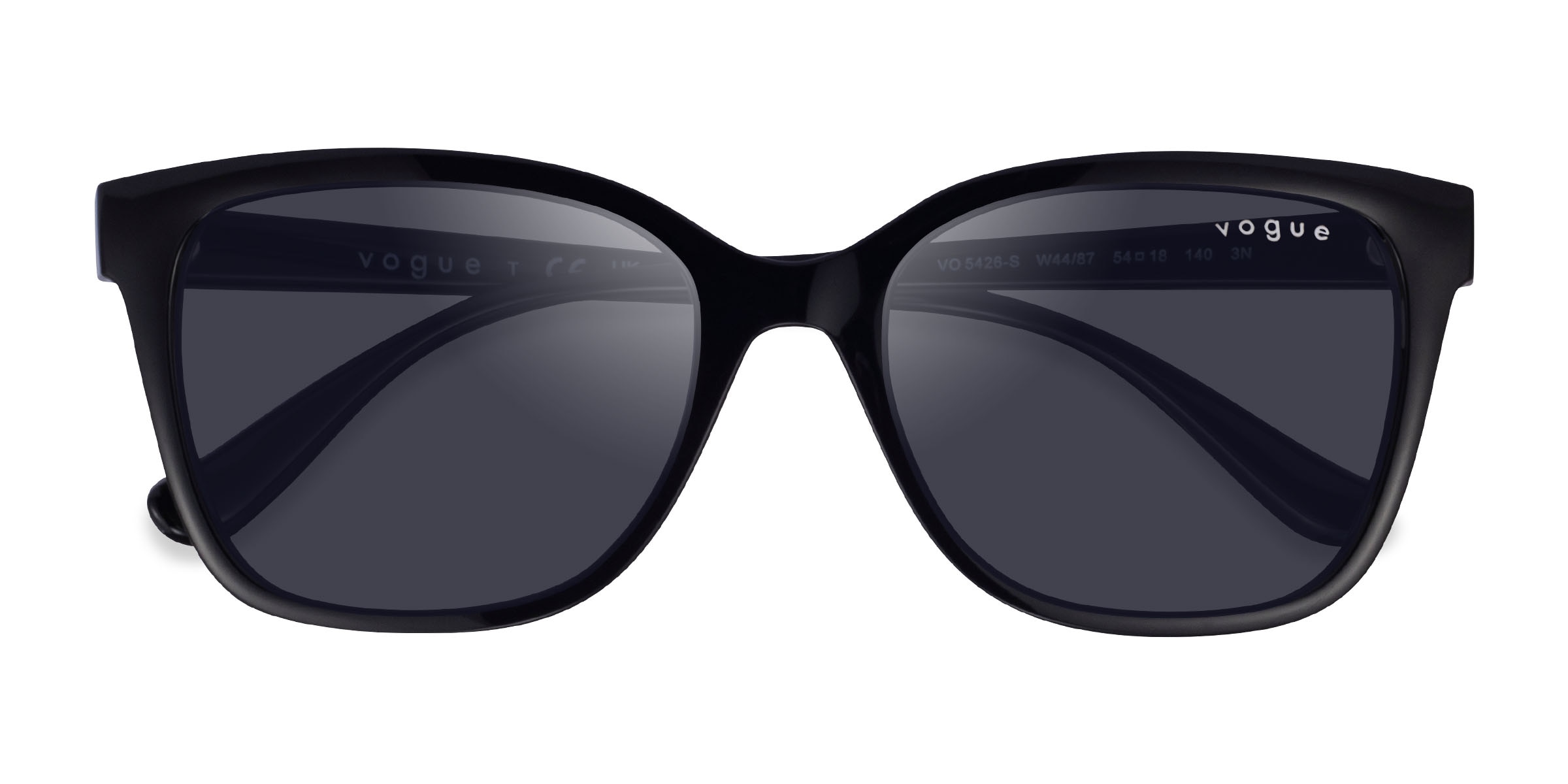 Vogue Eyewear VO5426S - Rectangle Black Frame Prescription Sunglasses