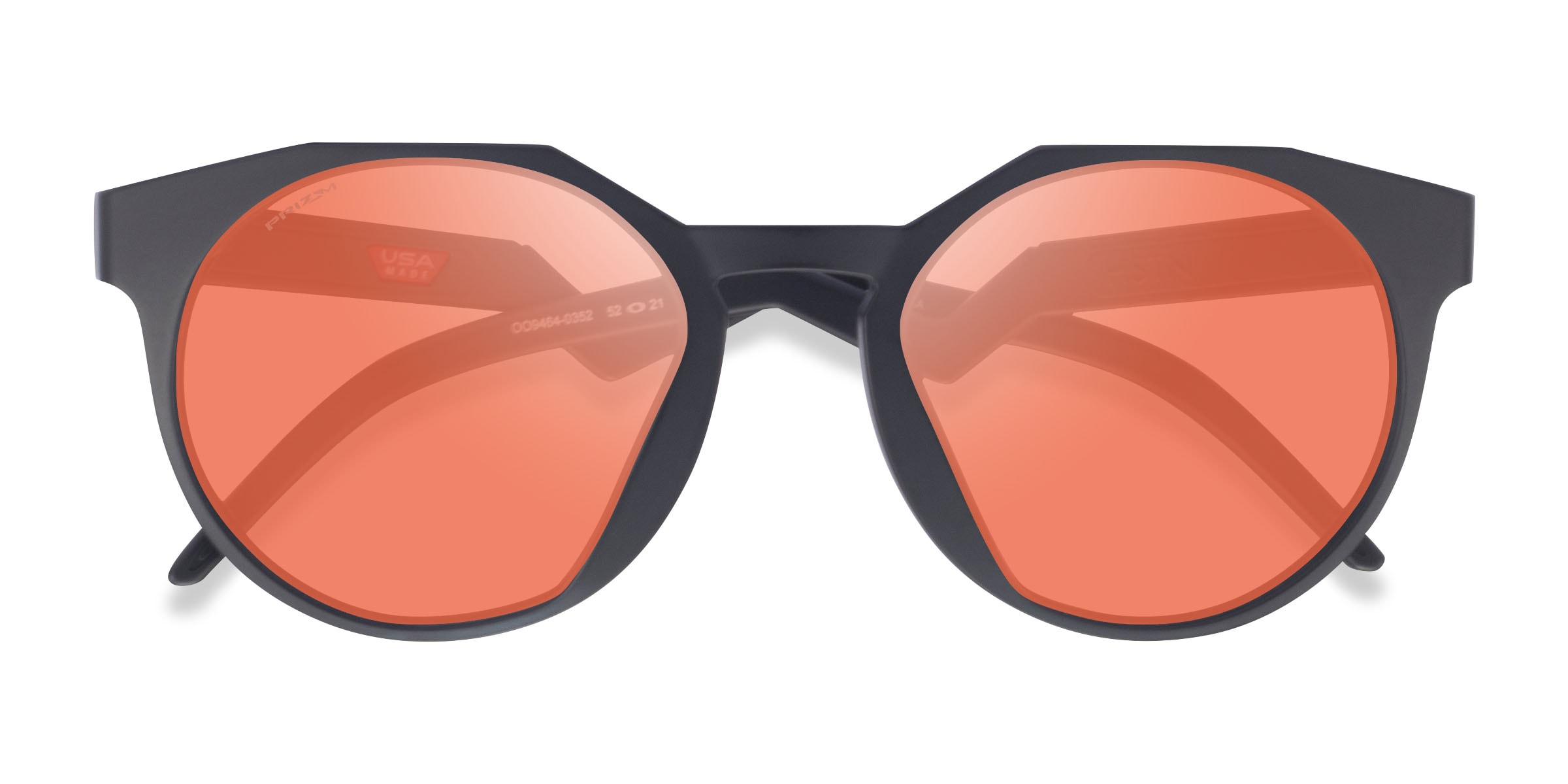 Oakley Hstn - Round Matte Carbon Frame Sunglasses For Women
