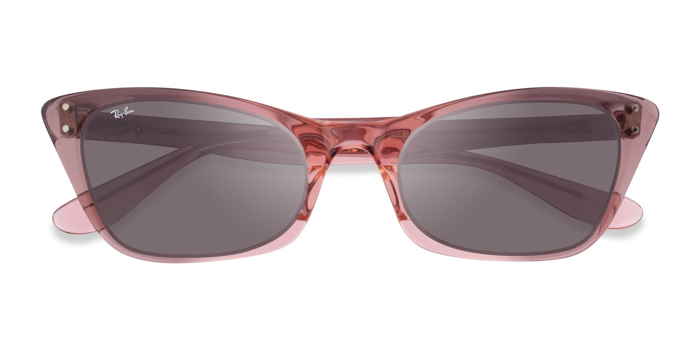 Ray-Ban RB2299 - Cat Eye Transparent Pink Frame Sunglasses For Women