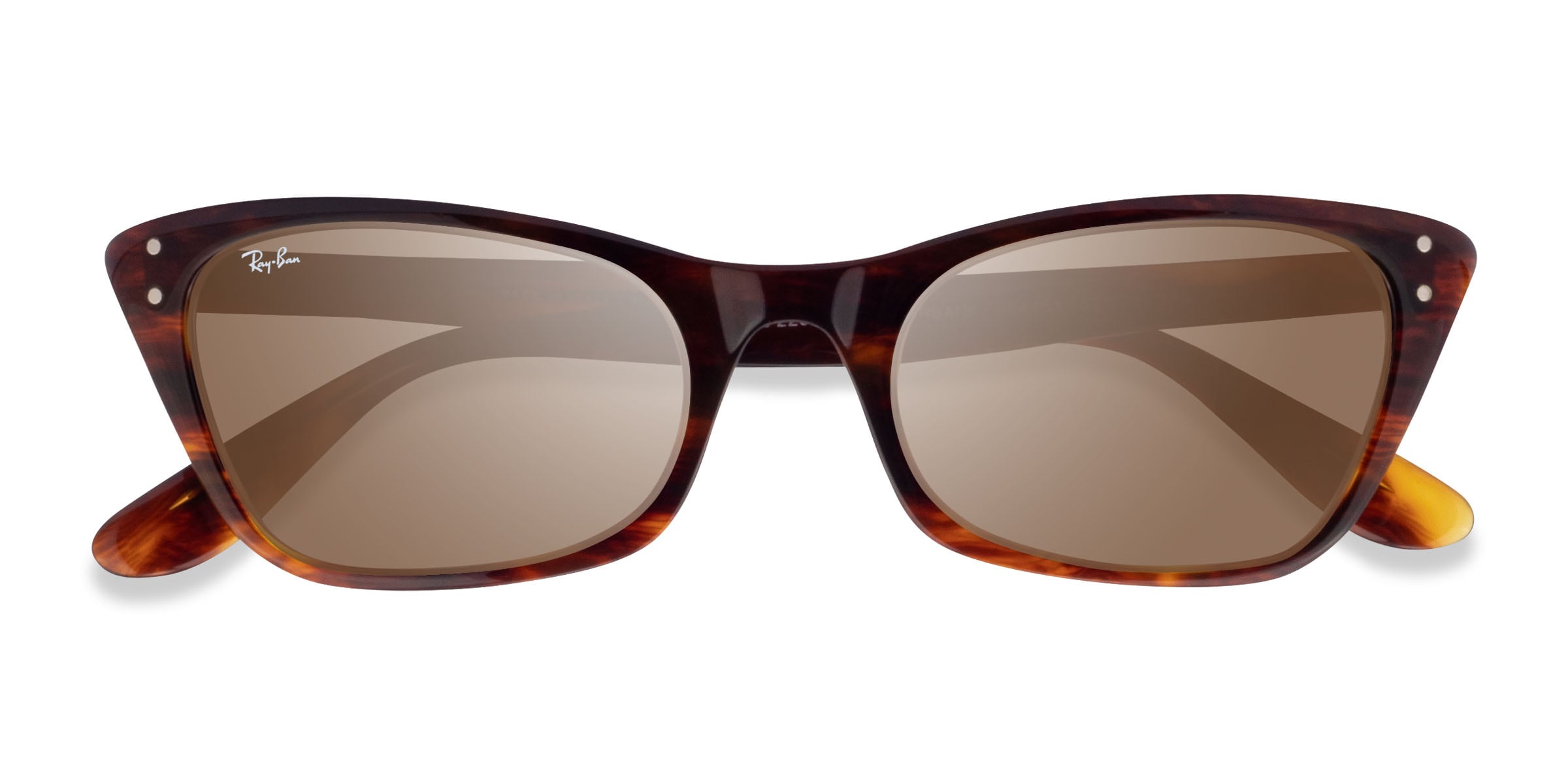 Ray-Ban RB2299 - Cat Eye Striped Tortoise Frame Sunglasses For Women