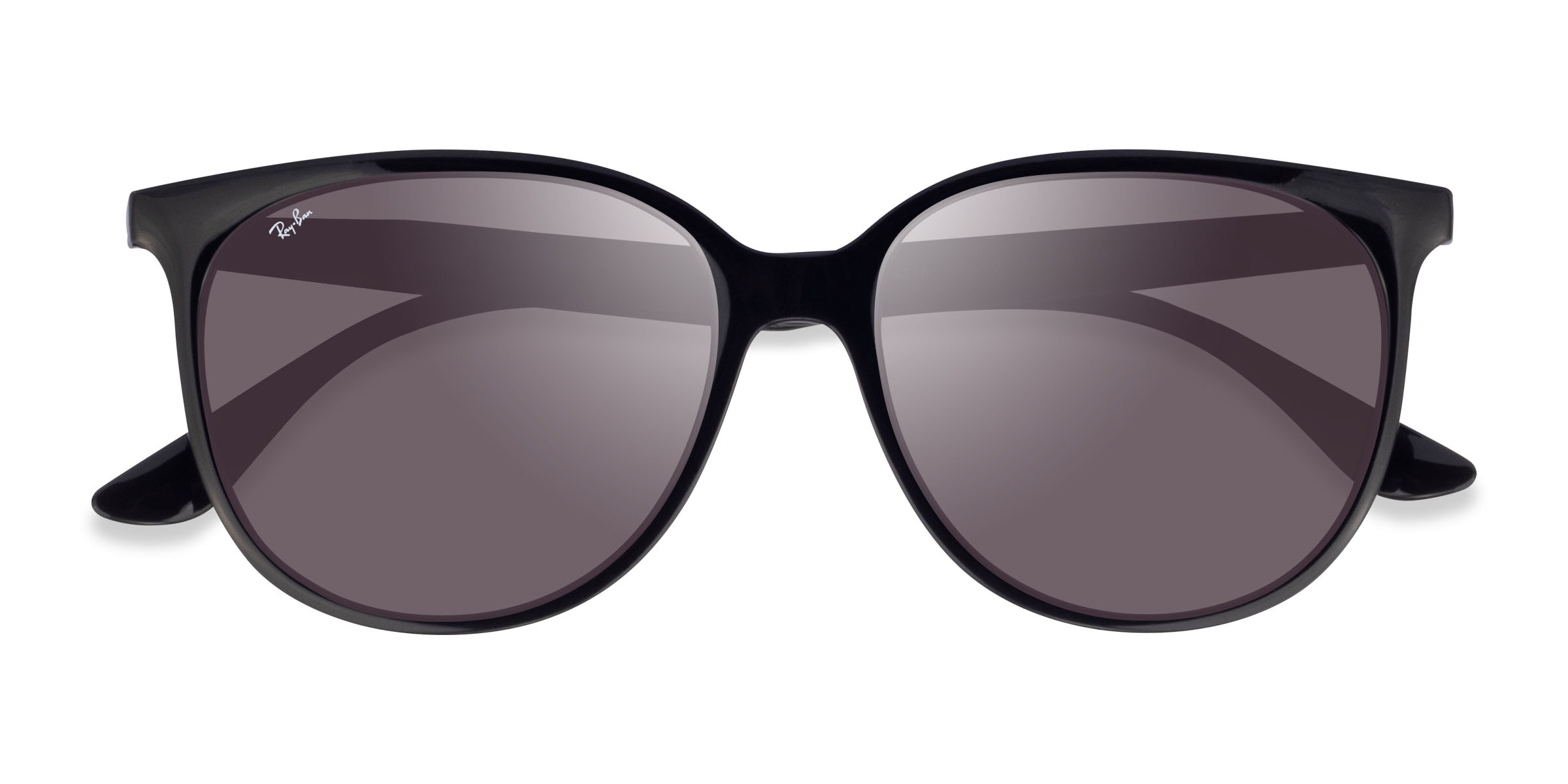 Ray-Ban RB4378 - Round Black Frame Sunglasses For Women