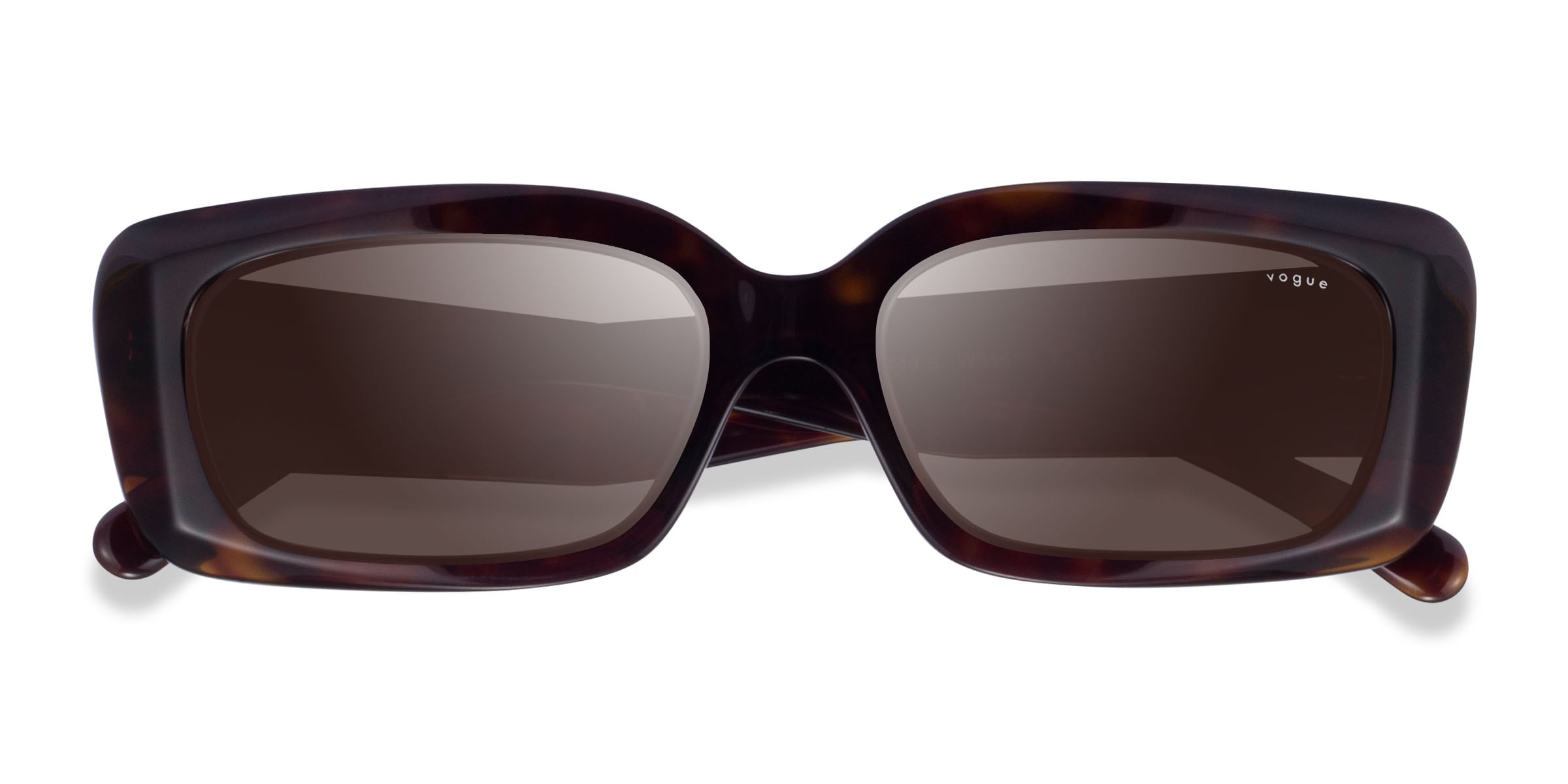 Vogue Eyewear VO5440S - Rectangle Dark Tortoise Frame Prescription Sunglasses