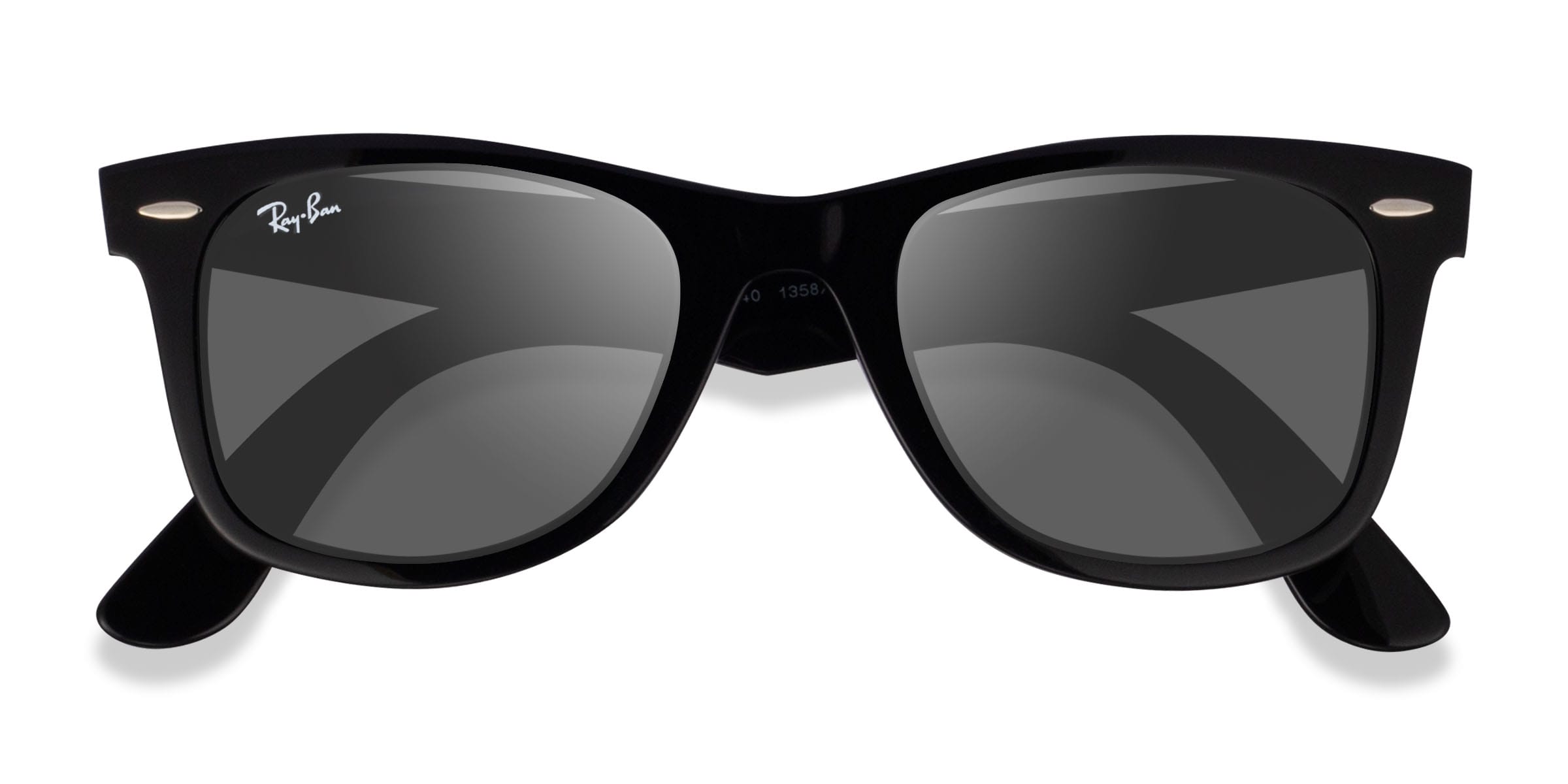 Ray-Ban RB2140 Wayfarer - Wayfarer Shiny Black Frame Prescription Sunglasses