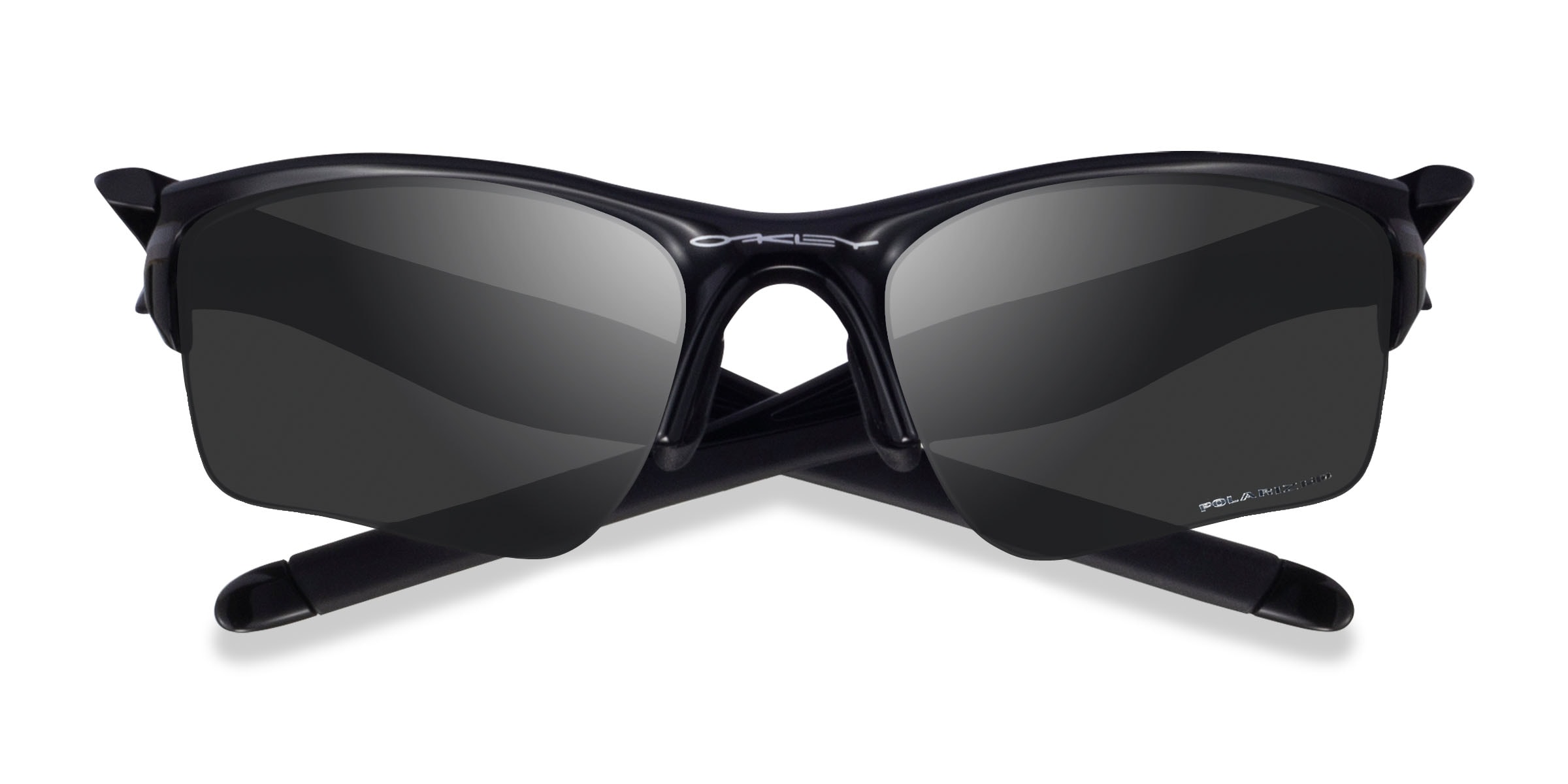 Oakley OO9154 Half Jacket 2.0 - Rectangle Shinny Black Frame Prescription Sunglasses