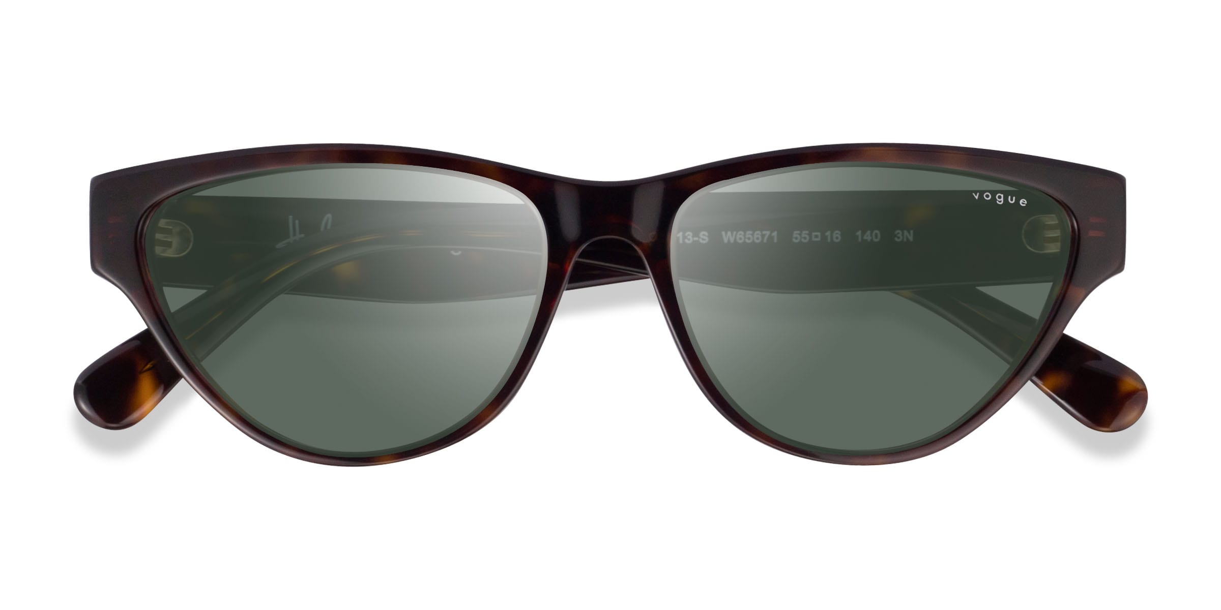 Vogue Eyewear VO5513S - Cat Eye Dark Tortoise Frame Sunglasses For Women