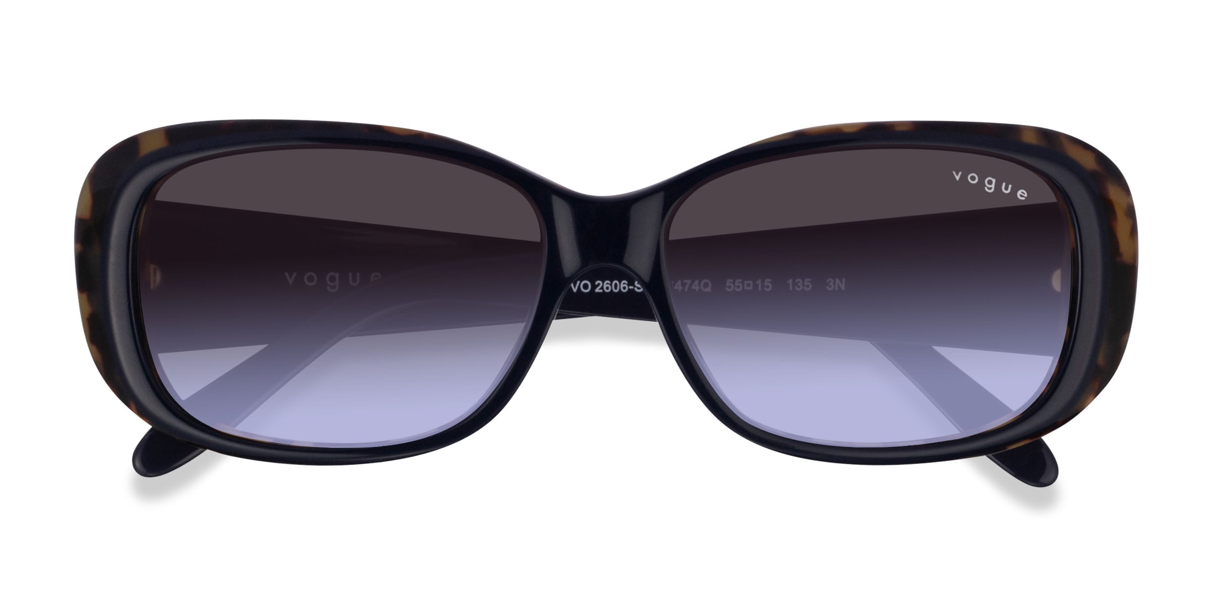 Vogue Eyewear VO2606S - Rectangle Blue Tortoise Frame Prescription Sunglasses