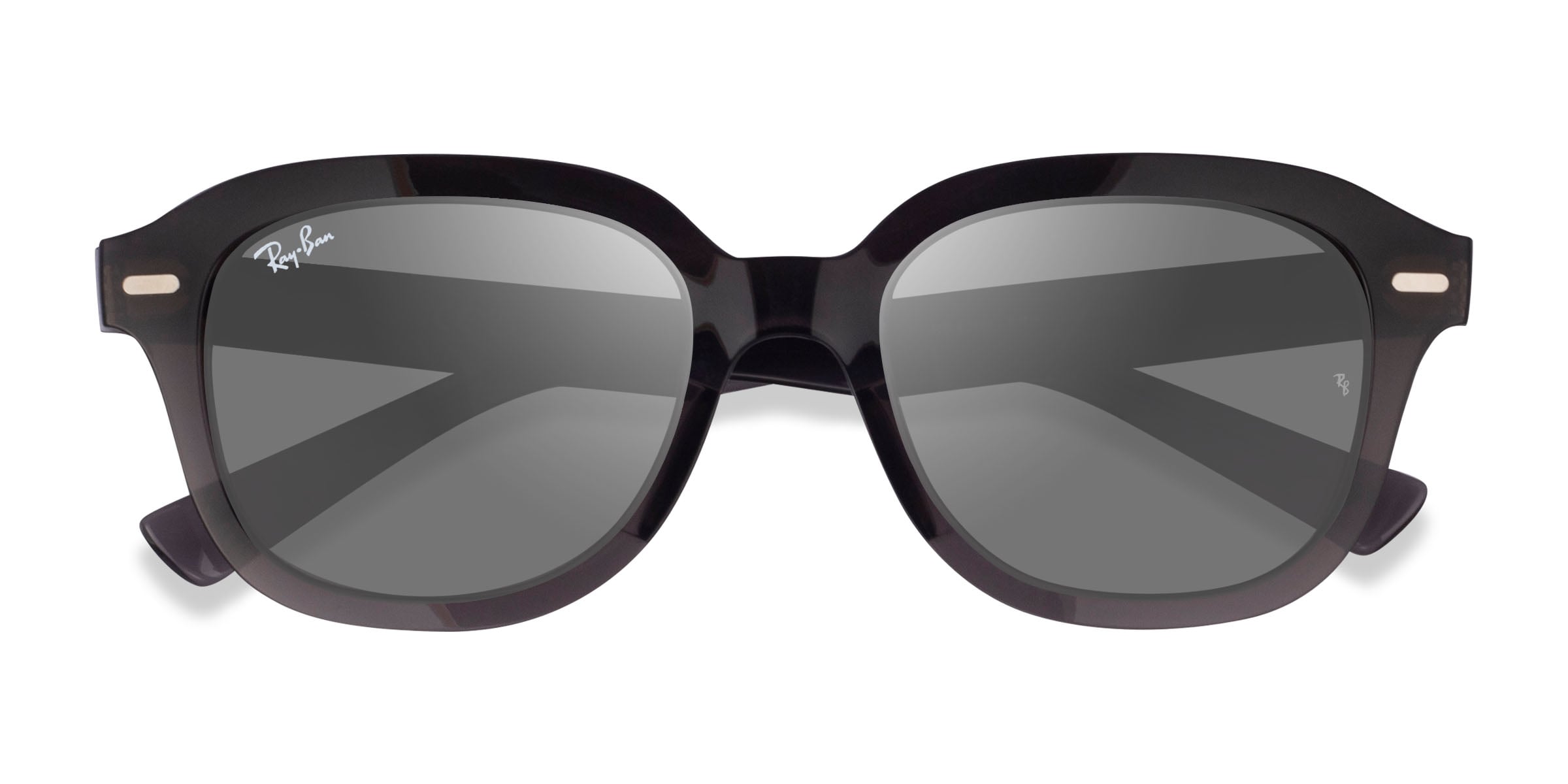 Ray-Ban RB4398 Erik - Wayfarer Clear Dark Gray Frame Prescription Sunglasses