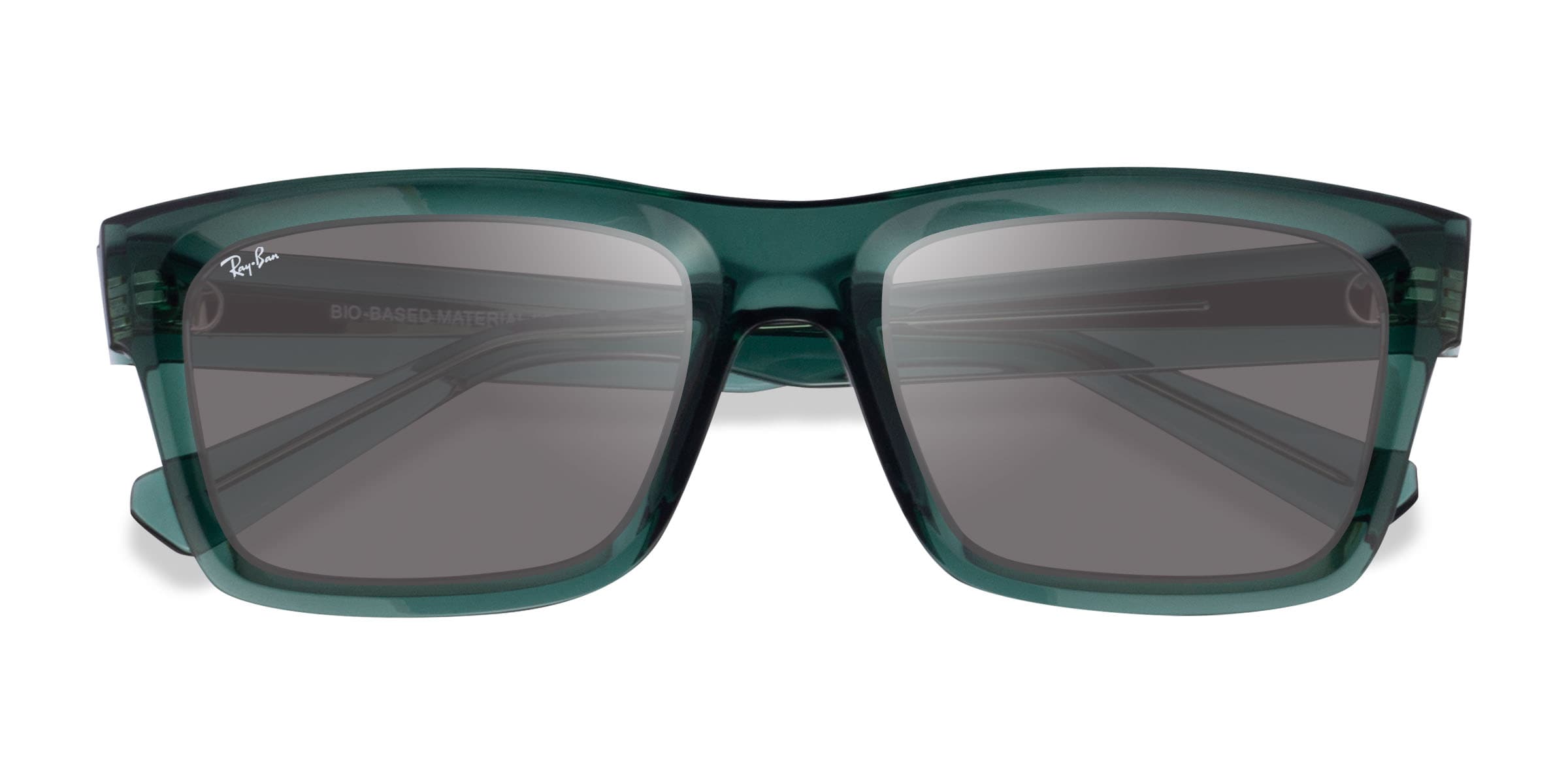 Ray-Ban RB4396 Warren - Square Transparent Green Frame Prescription Sunglasses
