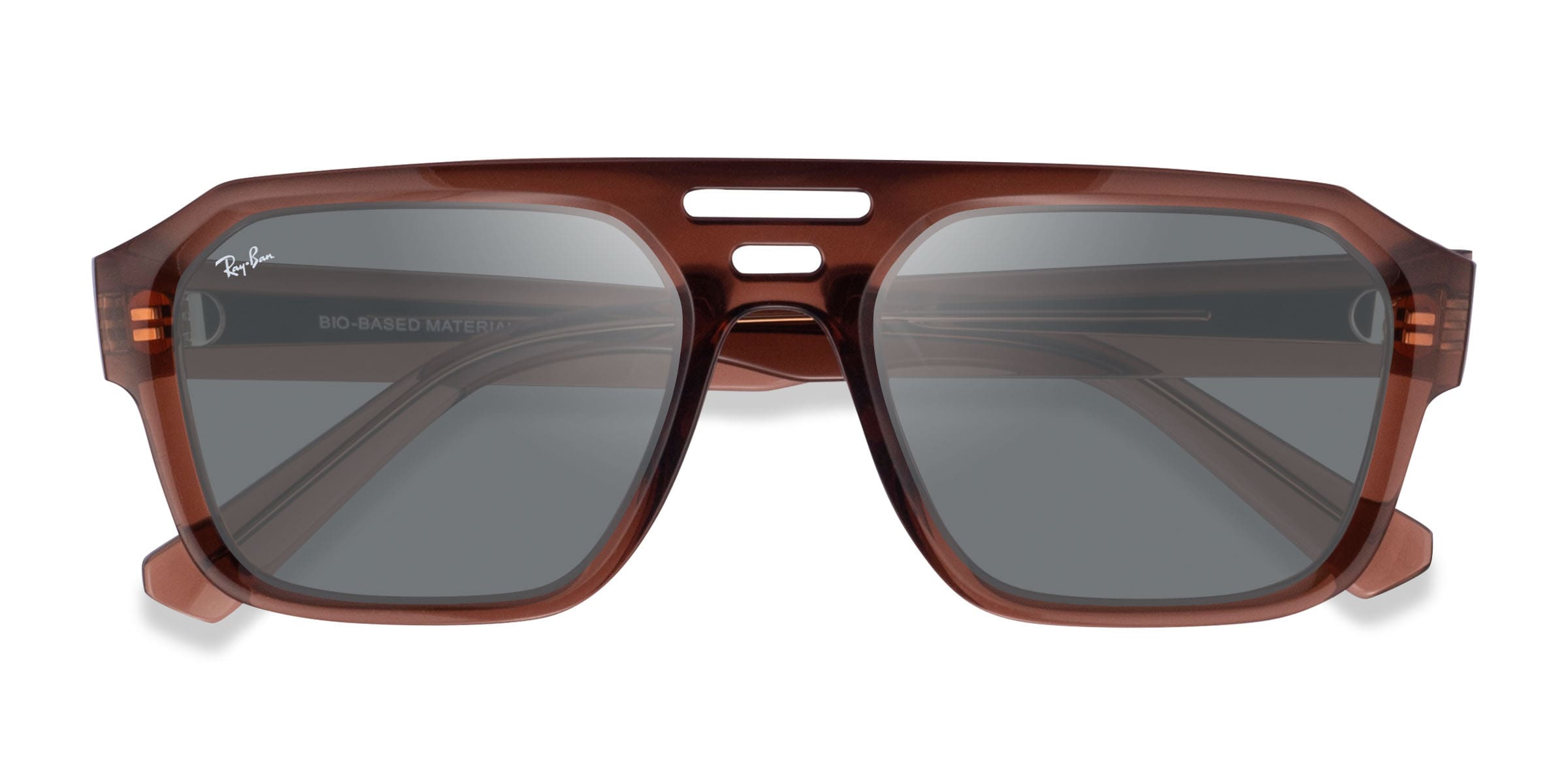 Ray-Ban RB4397 Corrigan - Aviator Transparent Brown Frame Prescription Sunglasses