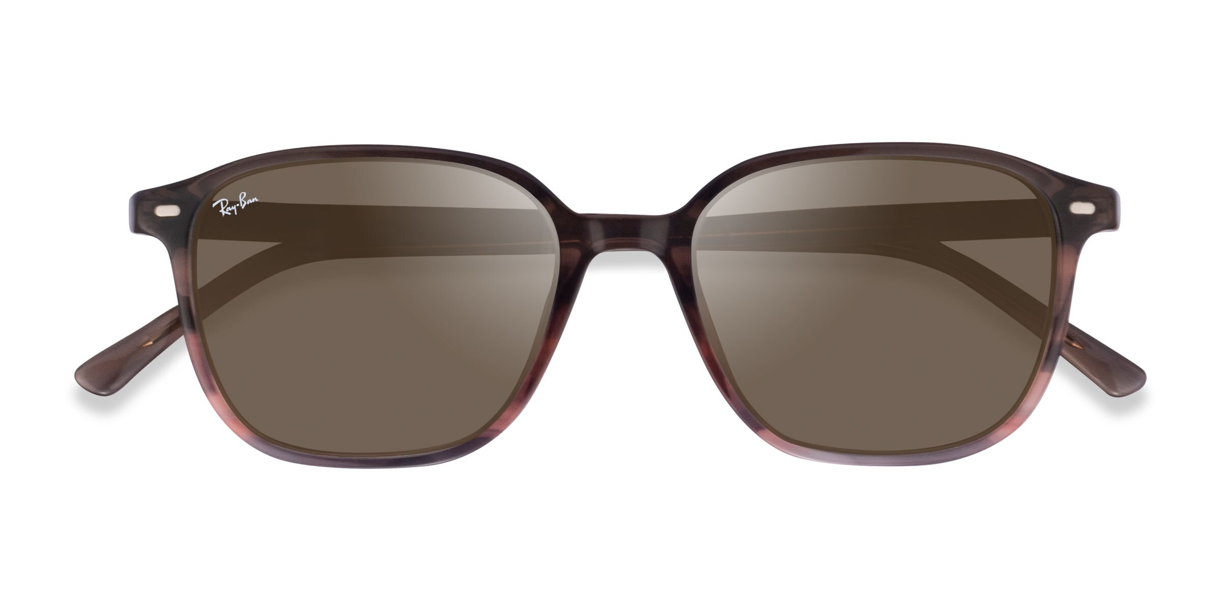 Ray-Ban RB2193 Leonard - Square Striped Brown Frame Prescription Sunglasses