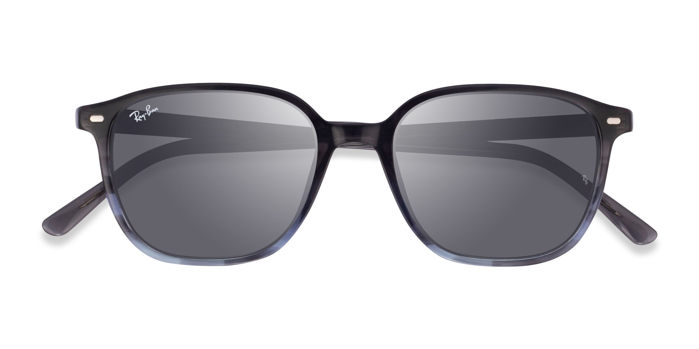 Ray-Ban RB2193 Leonard - Square Striped Gray Frame Prescription Sunglasses