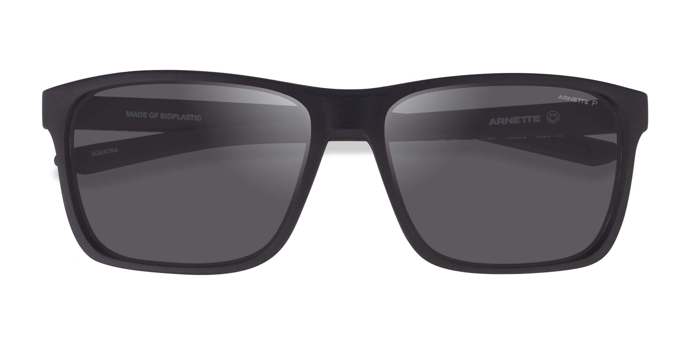 ARNETTE Sokatra - Square Matte Black Frame Prescription Sunglasses