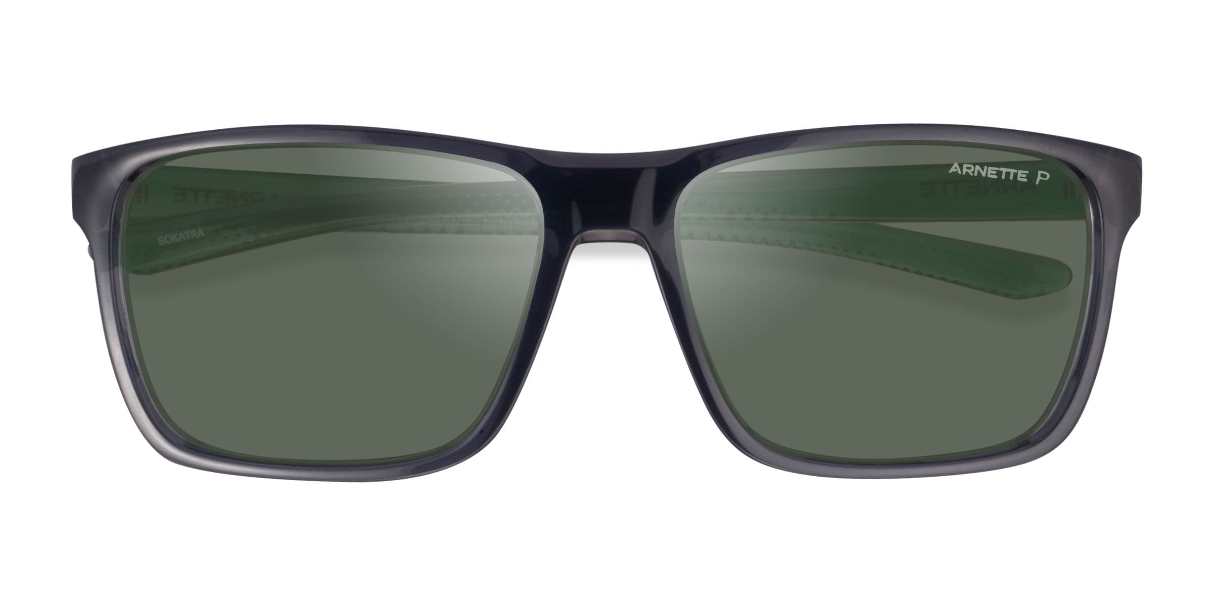 ARNETTE Sokatra - Square Transparent Gray Frame Prescription Sunglasses