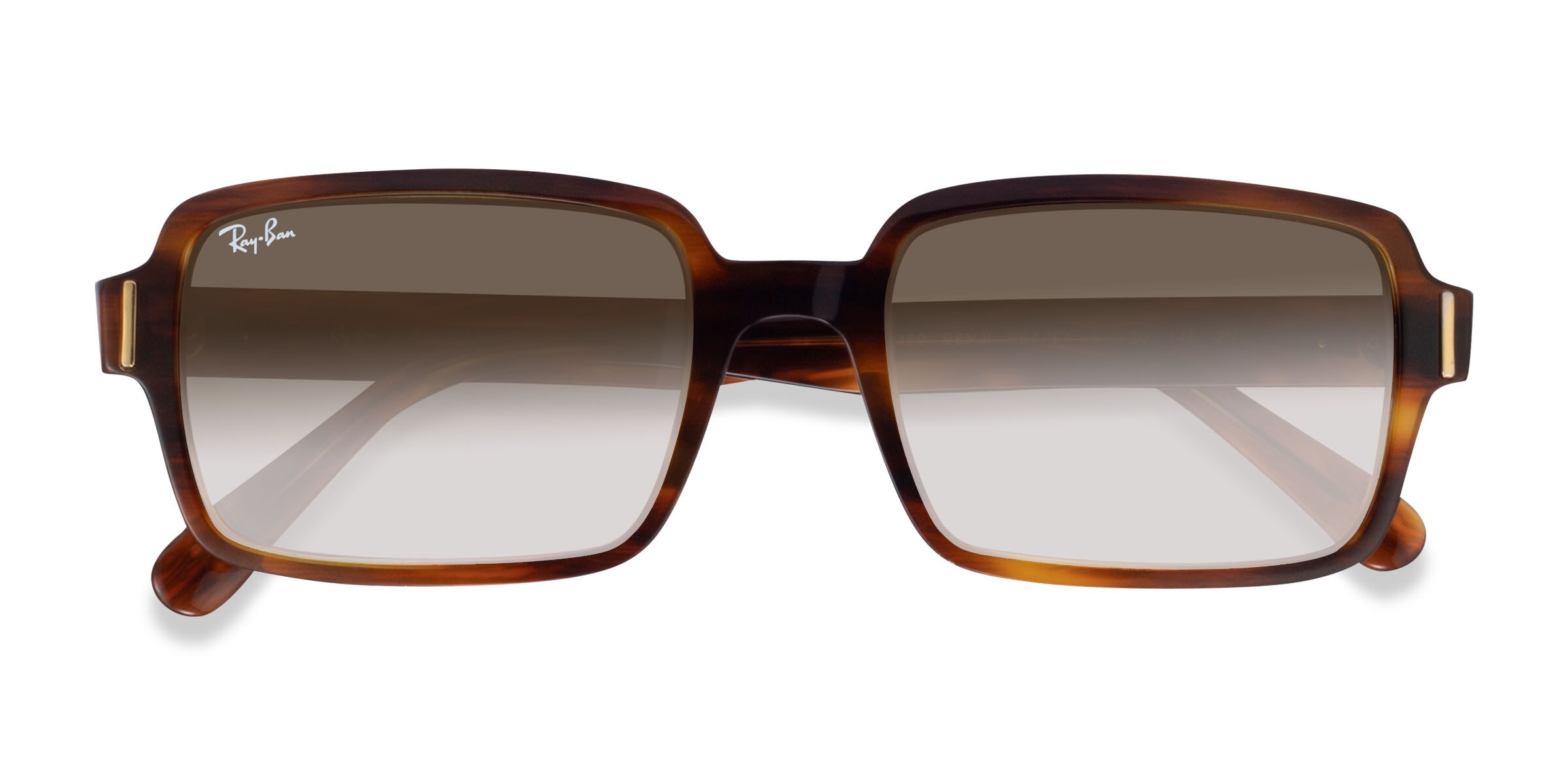 Ray-Ban RB2189 Benji - Rectangle Striped Tortoise Frame Prescription Sunglasses
