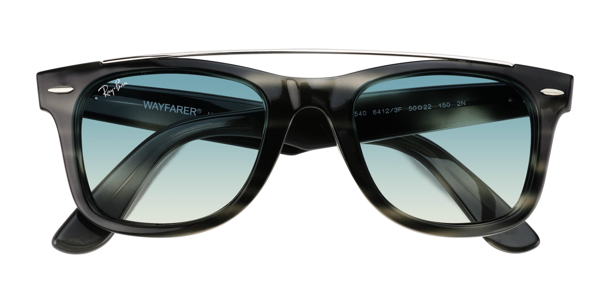 Ray-Ban RB4540 - Wayfarer Striped Gray Frame Prescription Sunglasses
