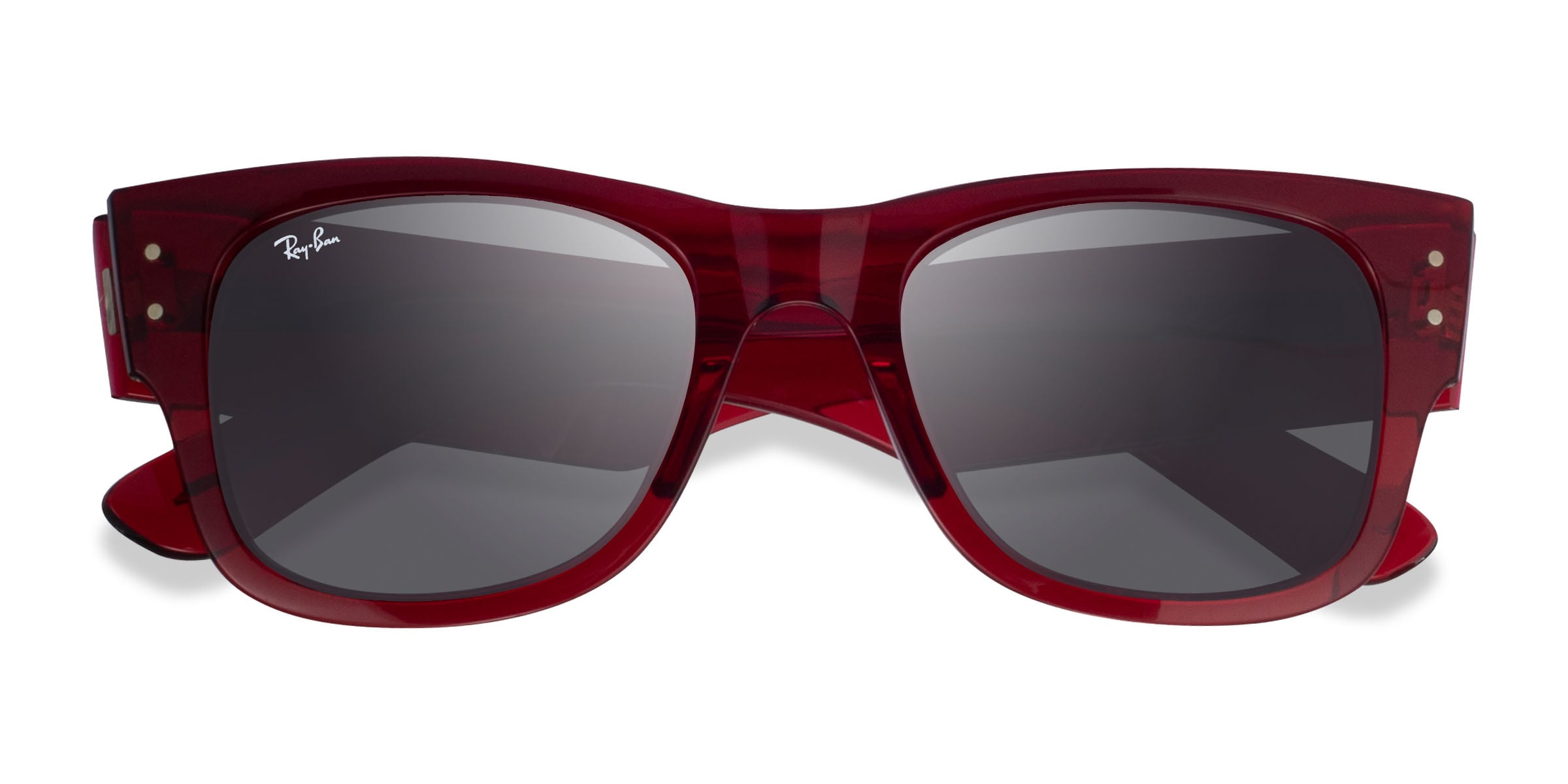 Ray-Ban RB0840S - Wayfarer Transparent Red Frame Sunglasses For Women