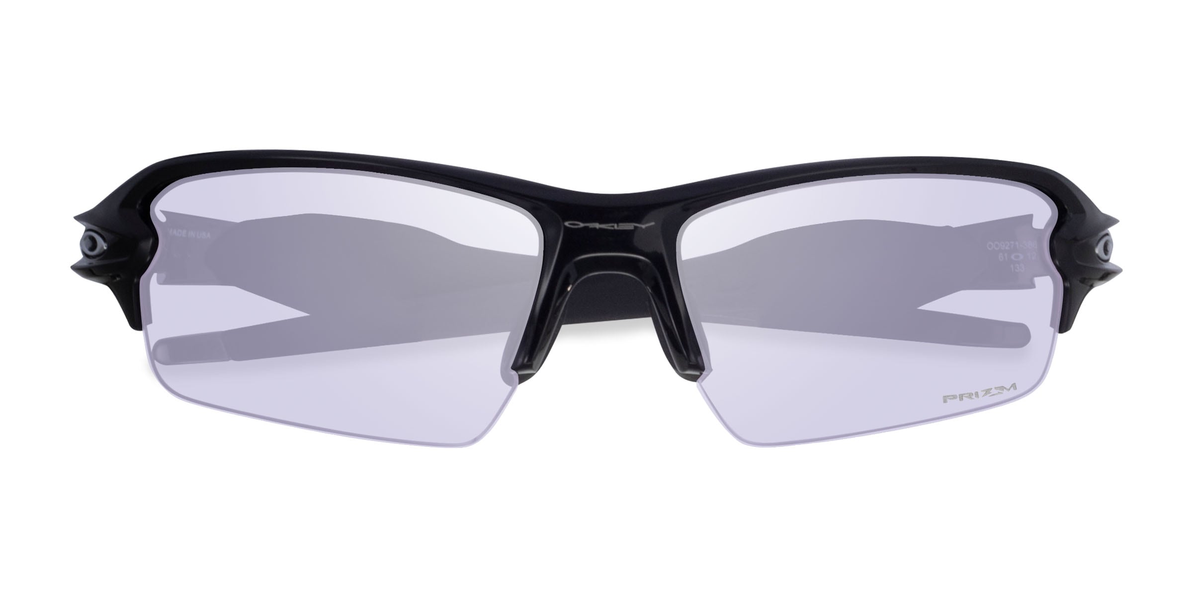 Oakley Oo9271 Flak 2.0 - Rectangle Polished Black Frame Sunglasses For Men