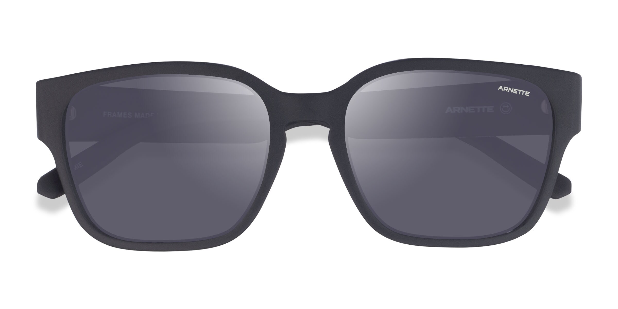 ARNETTE Hamie - Square Matte Black Frame Prescription Sunglasses