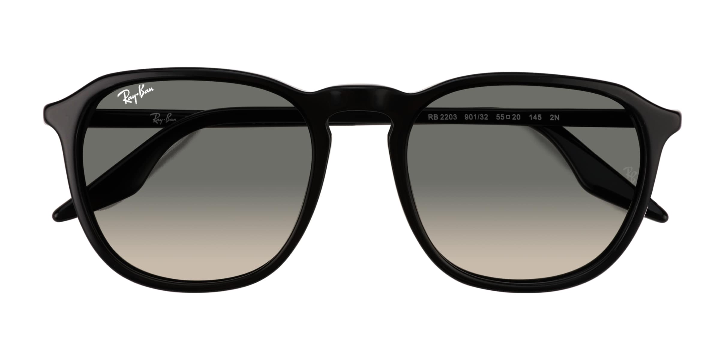 Ray-Ban RB2203 - Square Black Frame Prescription Sunglasses