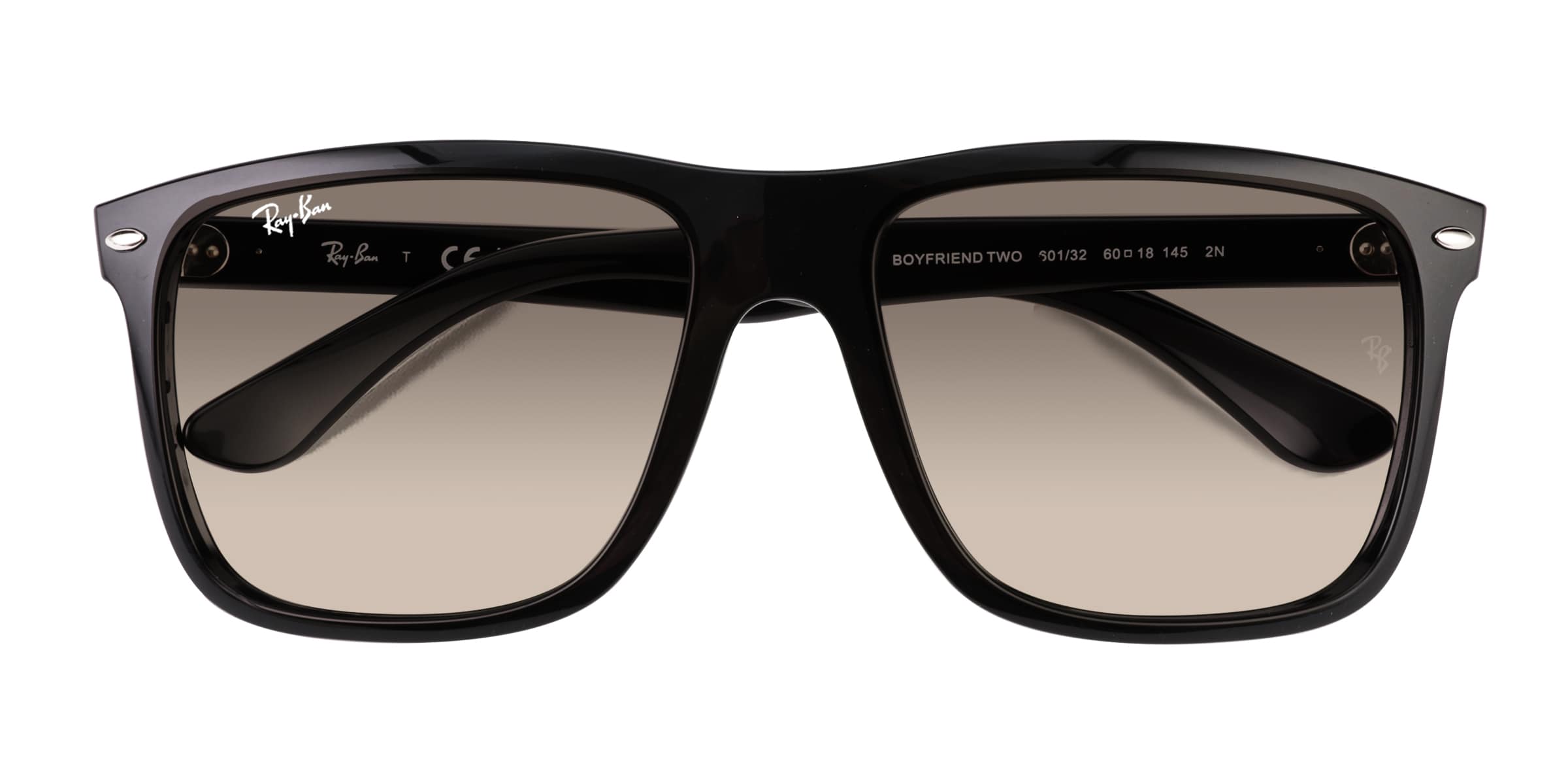 Ray-Ban RB4547 Boyfriend Two - Wayfarer Black Frame Prescription Sunglasses