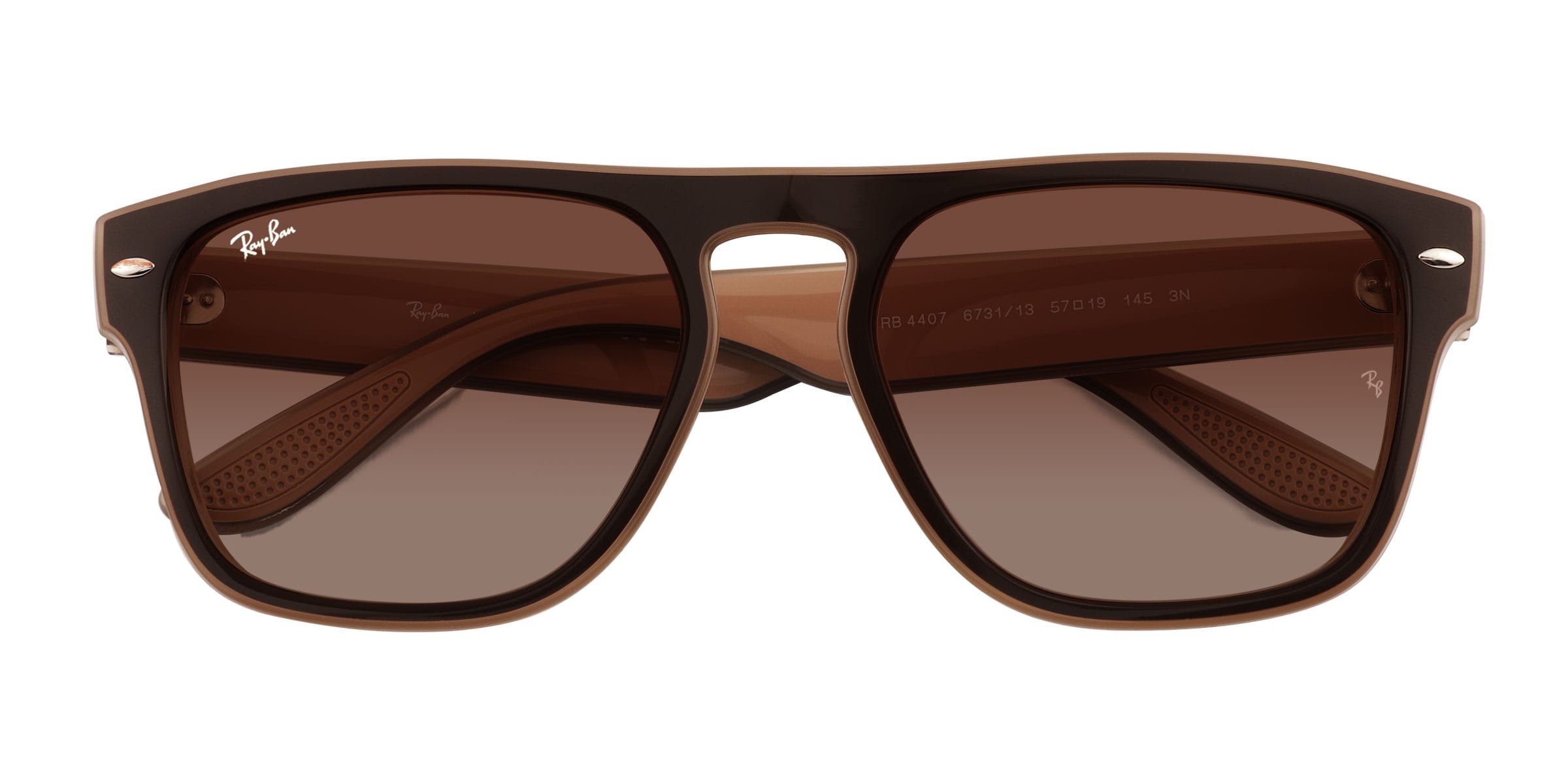 Ray-Ban RB4407 - Wayfarer Clear Light Brown Frame Prescription Sunglasses