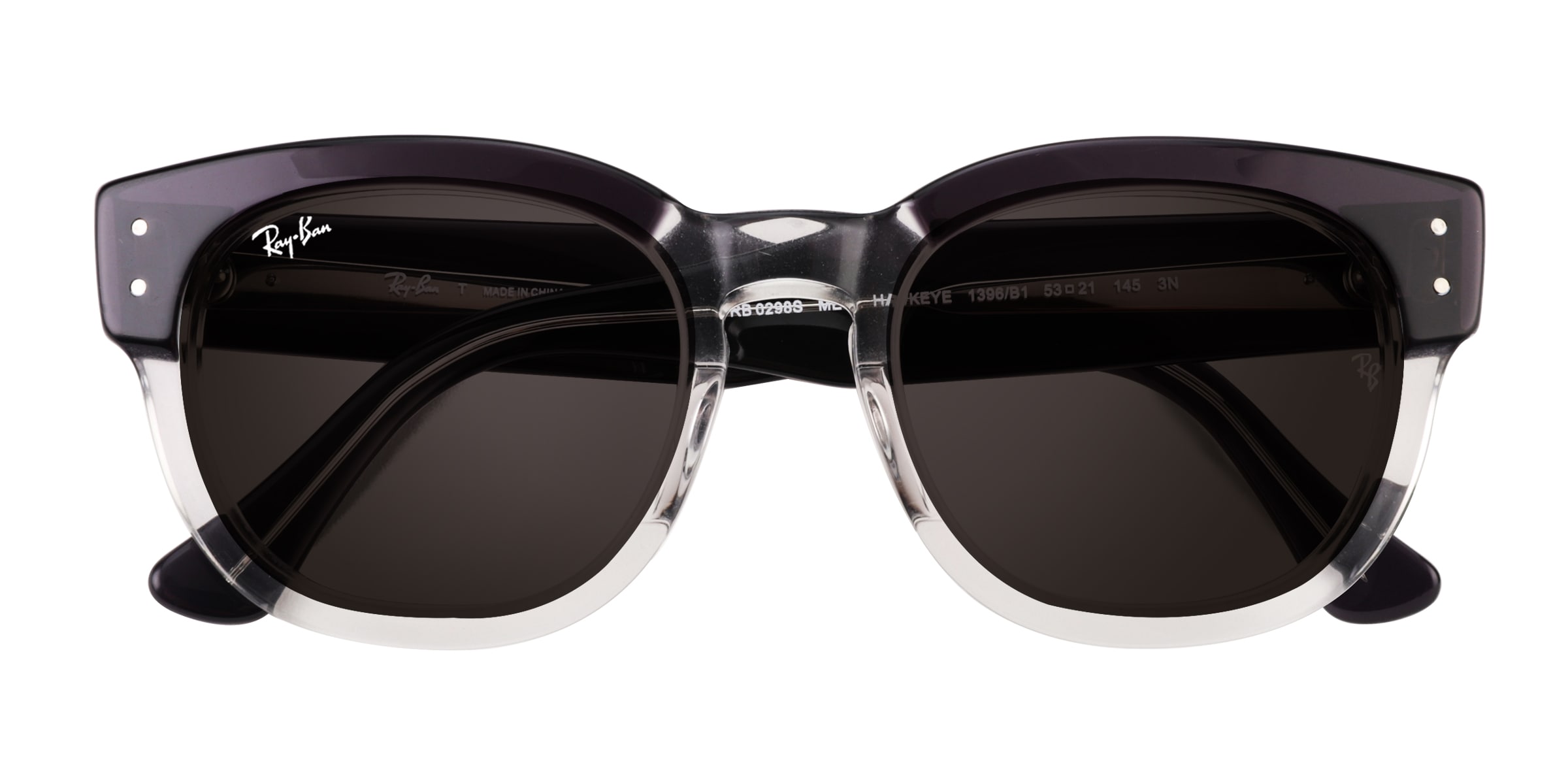 Ray-Ban RB0298S Mega Hawkeye - Wayfarer Transparent Gray Frame Prescription Sunglasses