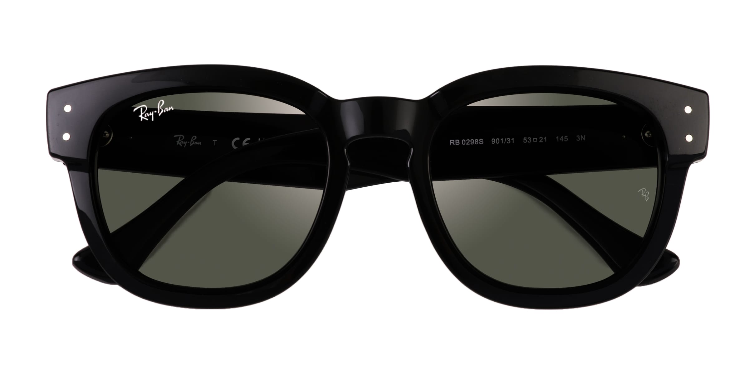 Ray-Ban RB0298S Mega Hawkeye - Wayfarer Black Frame Prescription Sunglasses