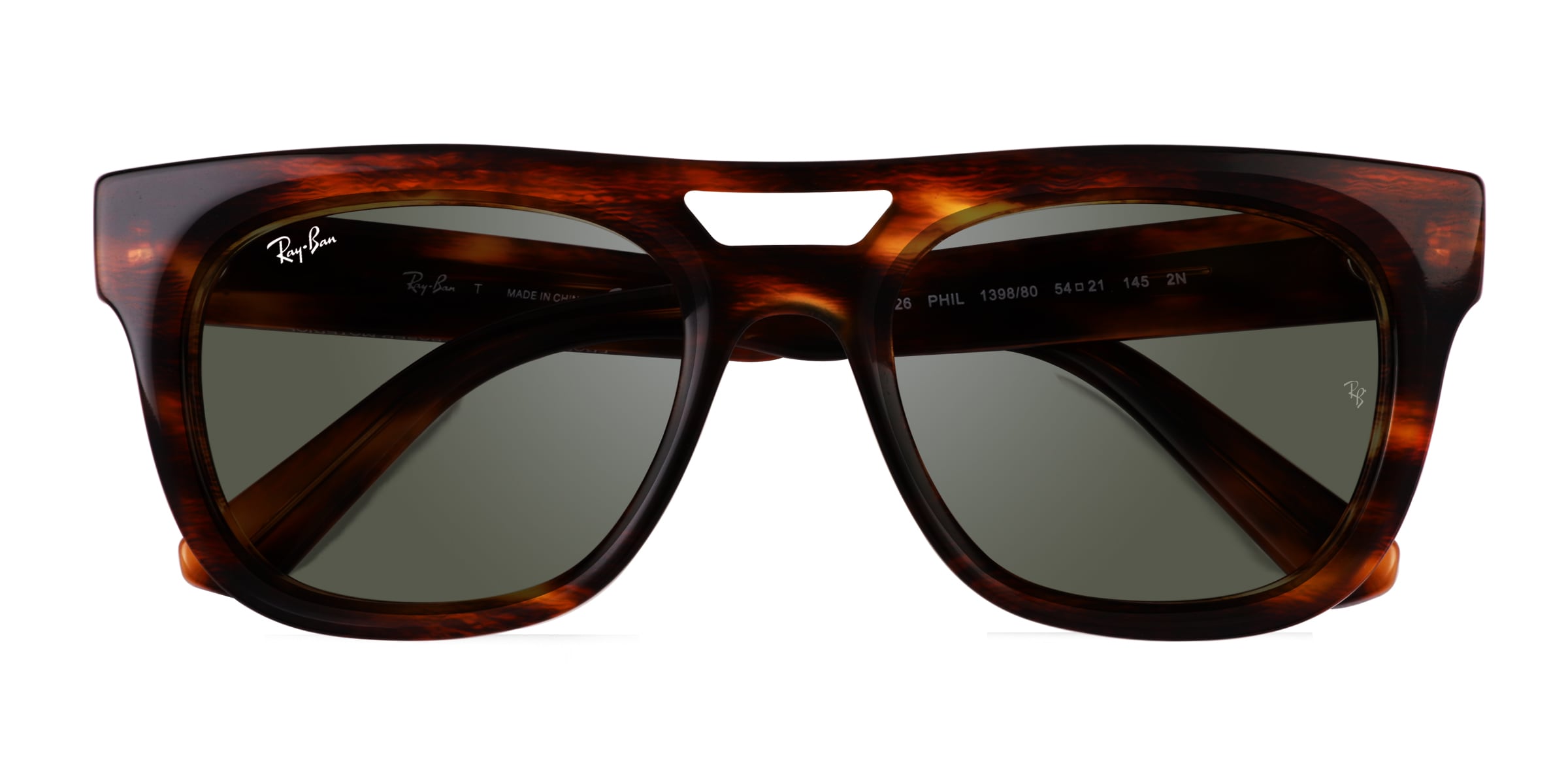 Ray-Ban RB4426 Phil - Aviator Striped Tortoise Frame Prescription Sunglasses