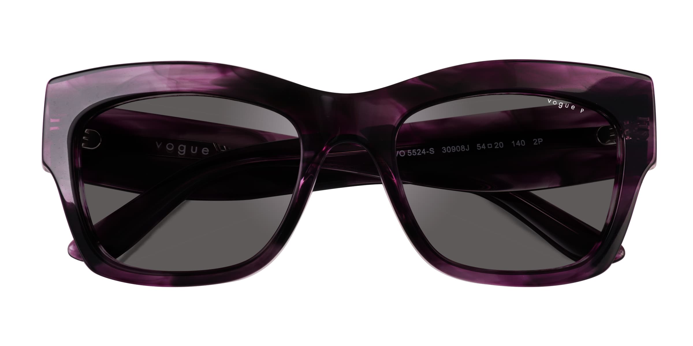 Vogue Eyewear VO5524S - Cat Eye Purple Tortoise Frame Sunglasses For Women