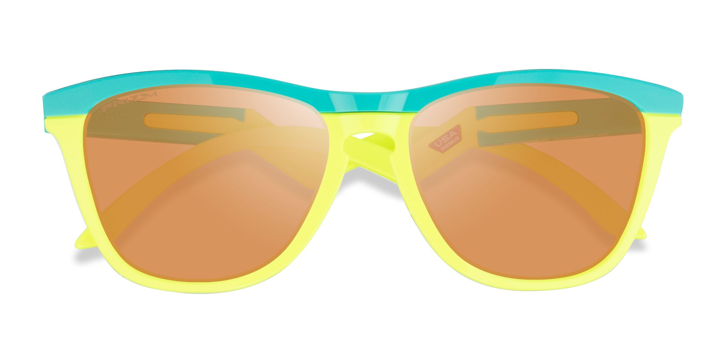 Oakley OO9289 Frogskins Tm - Square Green Yellow Frame Prescription Sunglasses