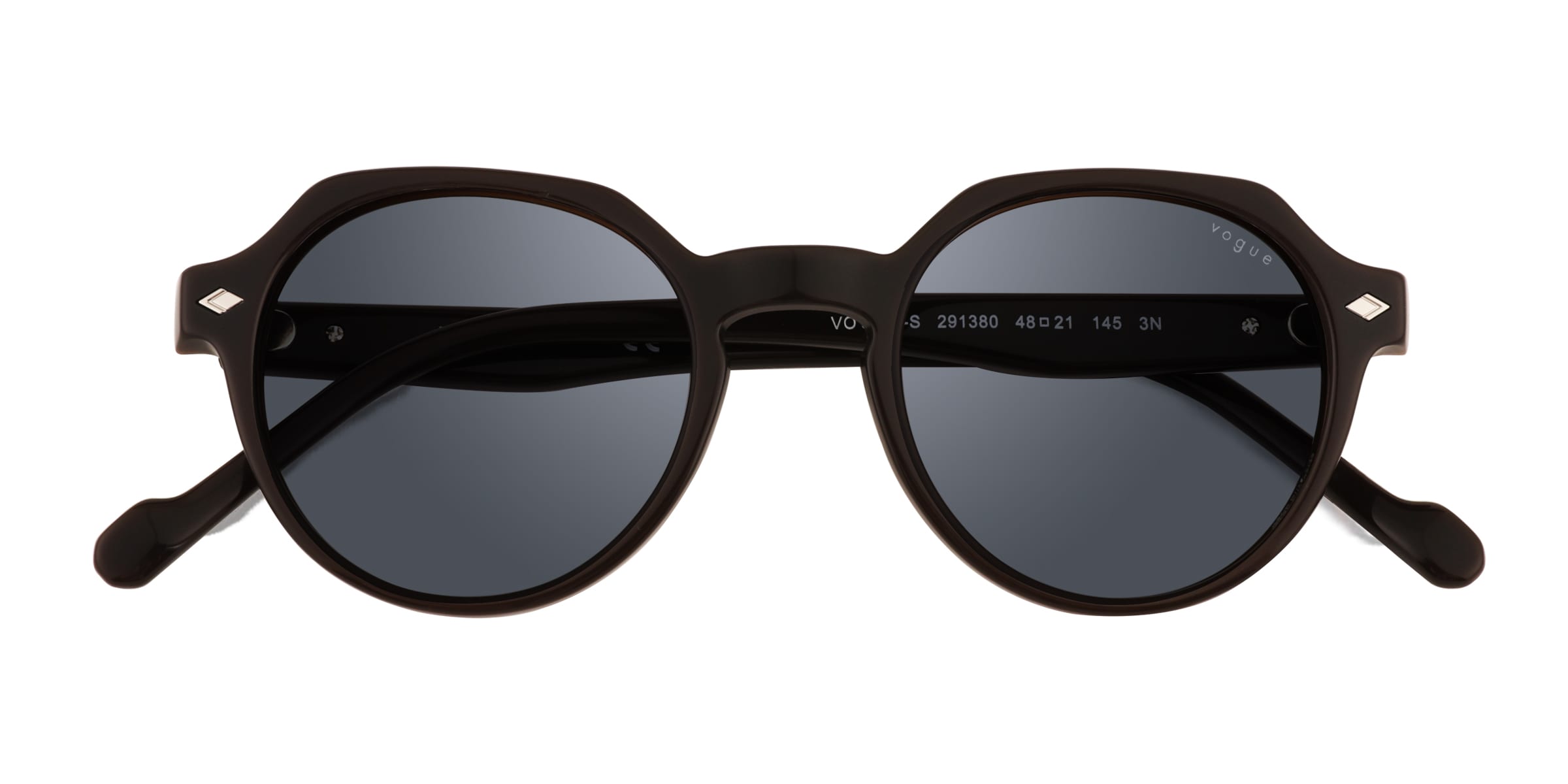 Vogue Eyewear VO5370S - Geometric Brown Frame Prescription Sunglasses