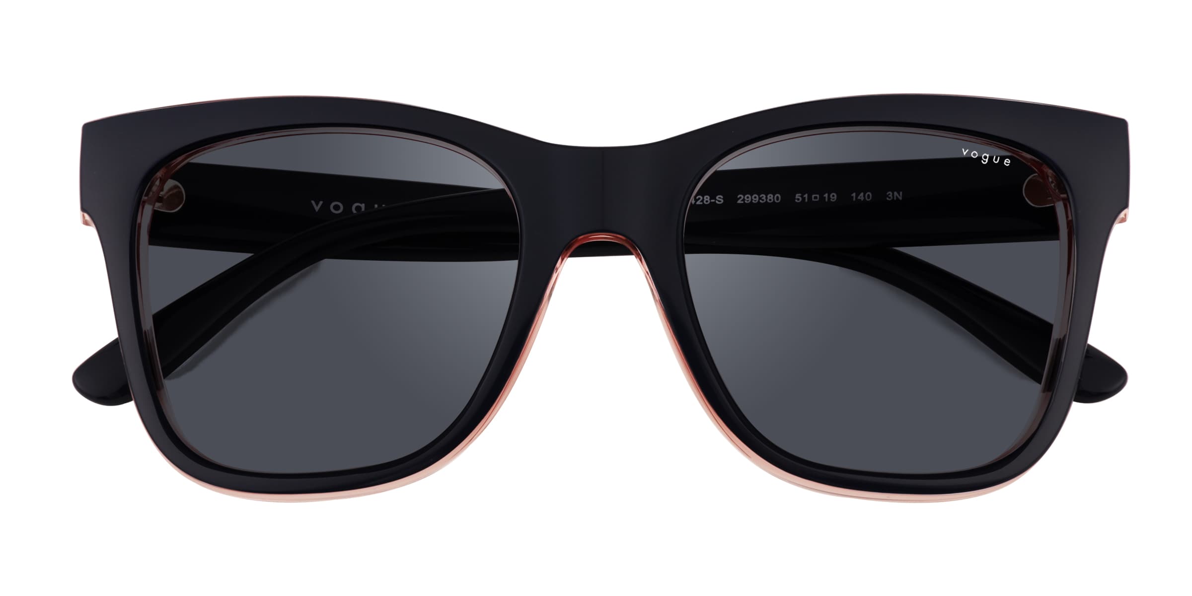 Vogue Eyewear VO5428S - Cat Eye Dark Blue Floral Frame Sunglasses For Women