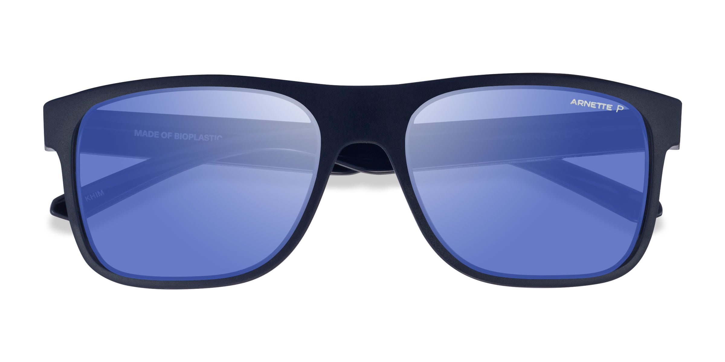 ARNETTE Khim - Rectangle Matte Navy Frame Sunglasses For Men