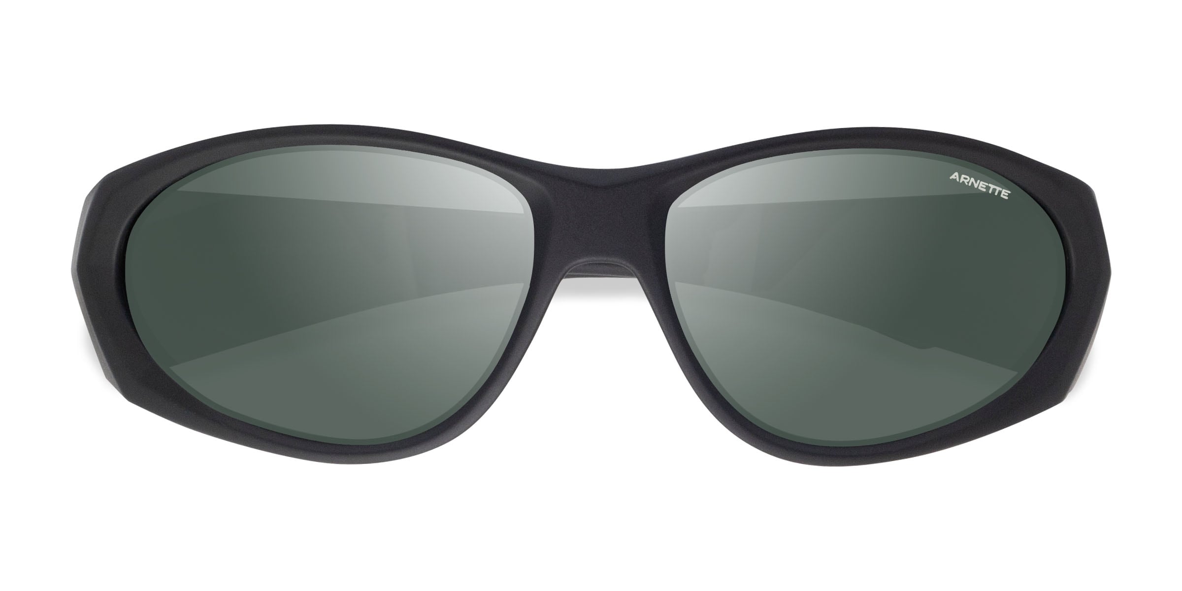 ARNETTE Ilum - Oval Matte Black Frame Sunglasses For Men