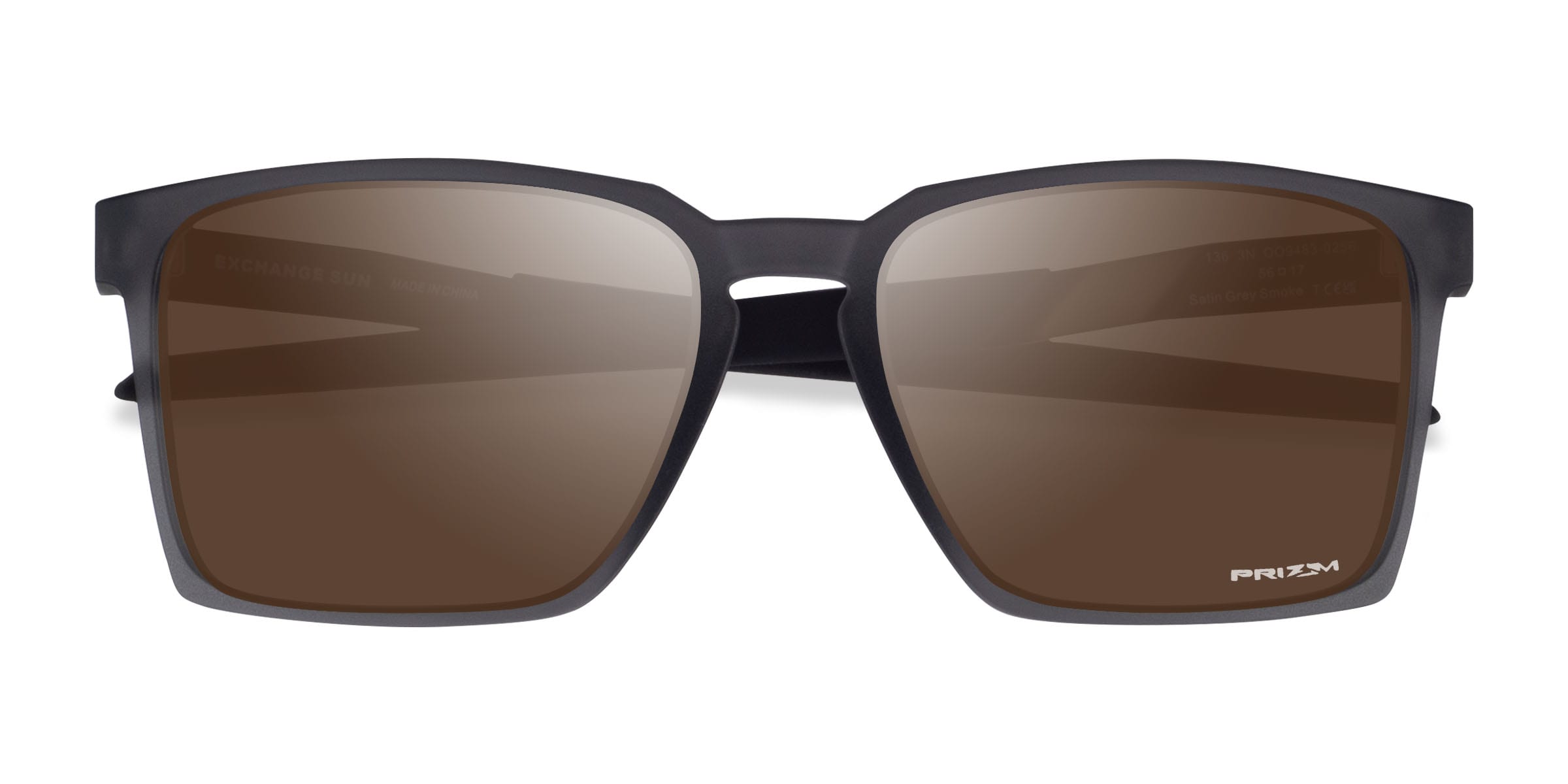 Oakley Exchange Sun - Square Clear Gray Frame Sunglasses For Men