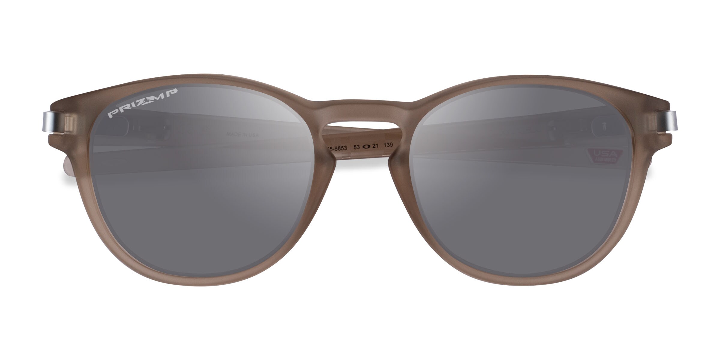 Oakley Latch - Round Clear Gray Frame Prescription Sunglasses