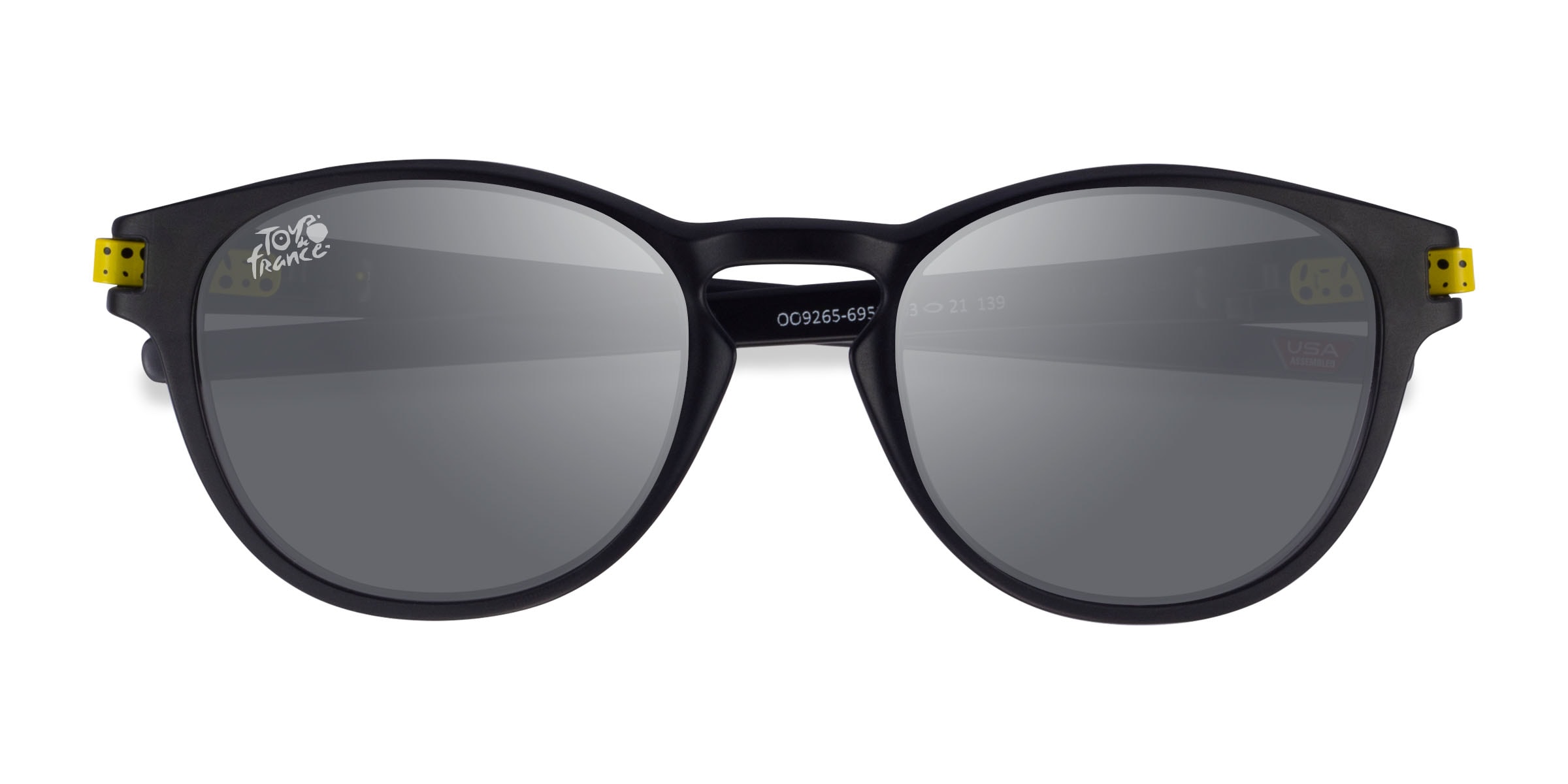 Oakley Latch - Round Black Frame Sunglasses For Men