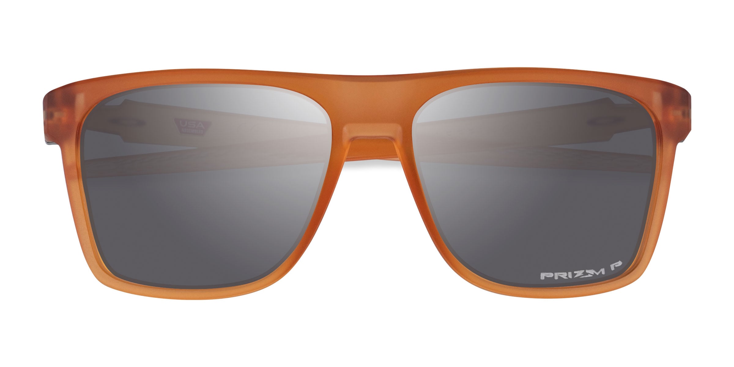 Oakley Leffingwell - Square Matte Clear Orange Frame Prescription Sunglasses