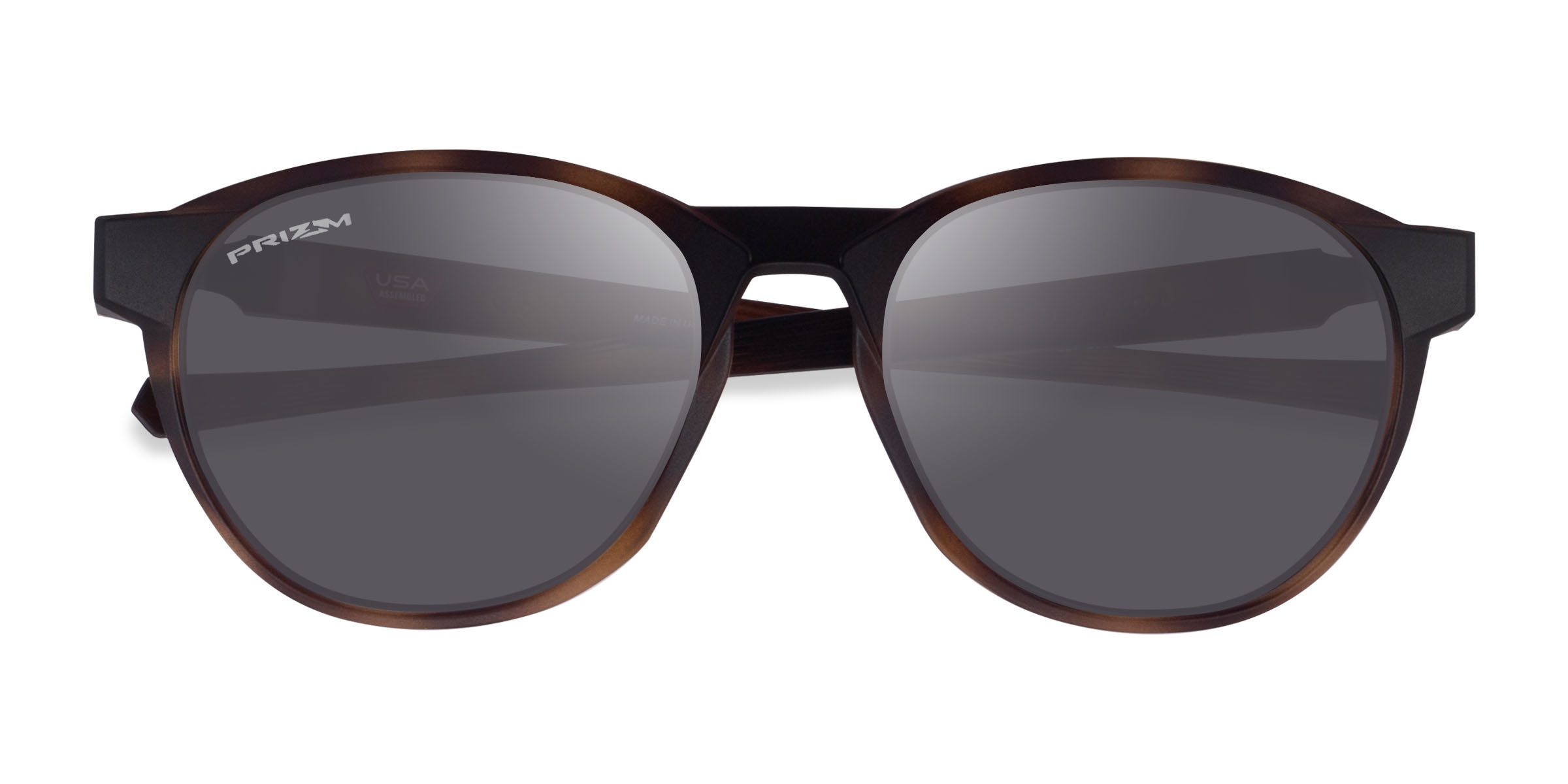 Oakley Reedmace - Round Matte Clear Tortoise Frame Prescription Sunglasses