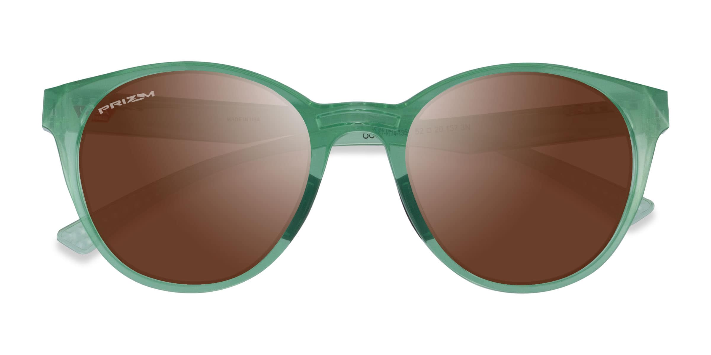 Oakley Spindrift - Round Clear Green Frame Sunglasses For Women
