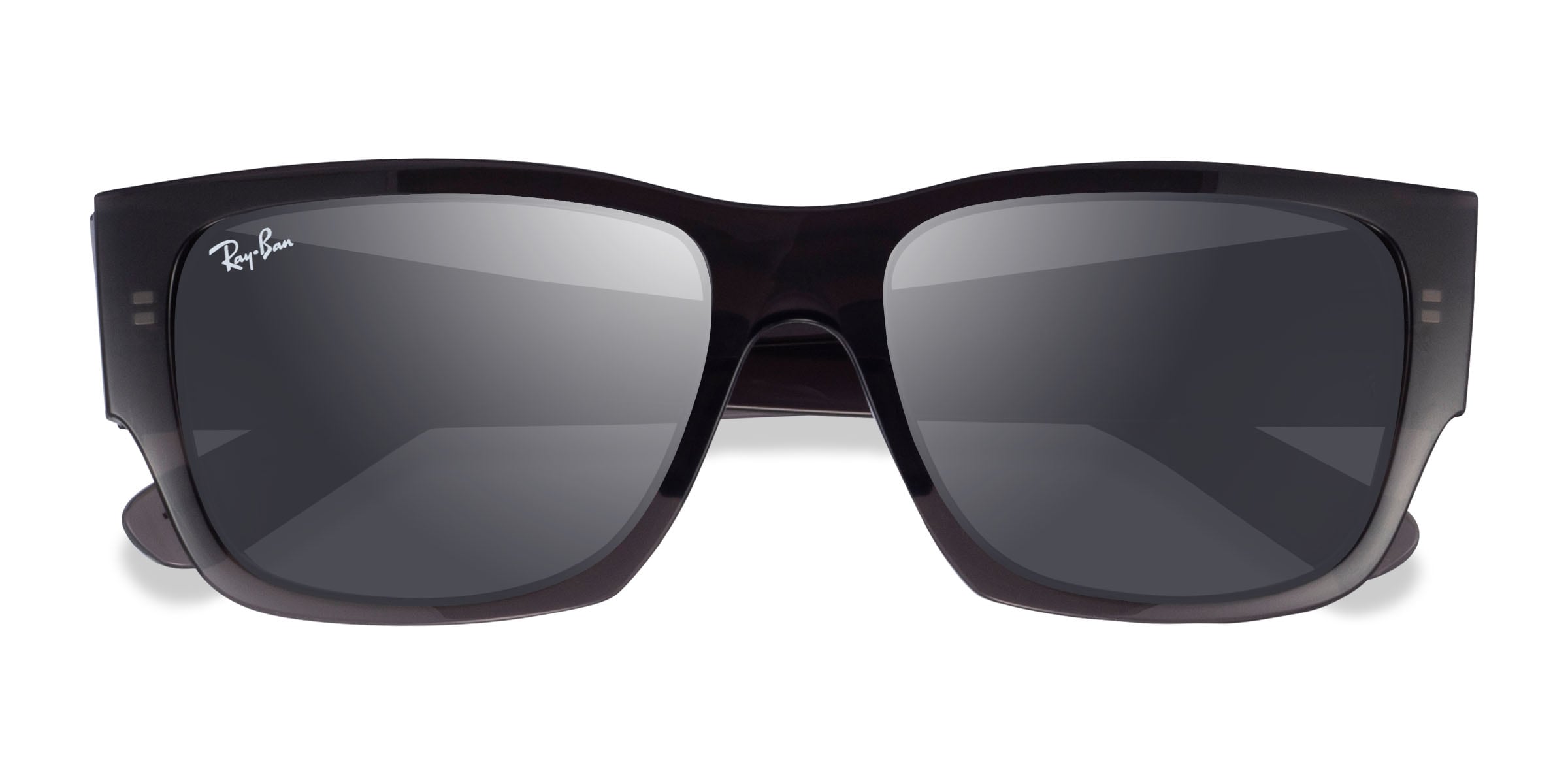Ray-Ban RB0947S Carlos - Square Clear Dark Gray Frame Prescription Sunglasses