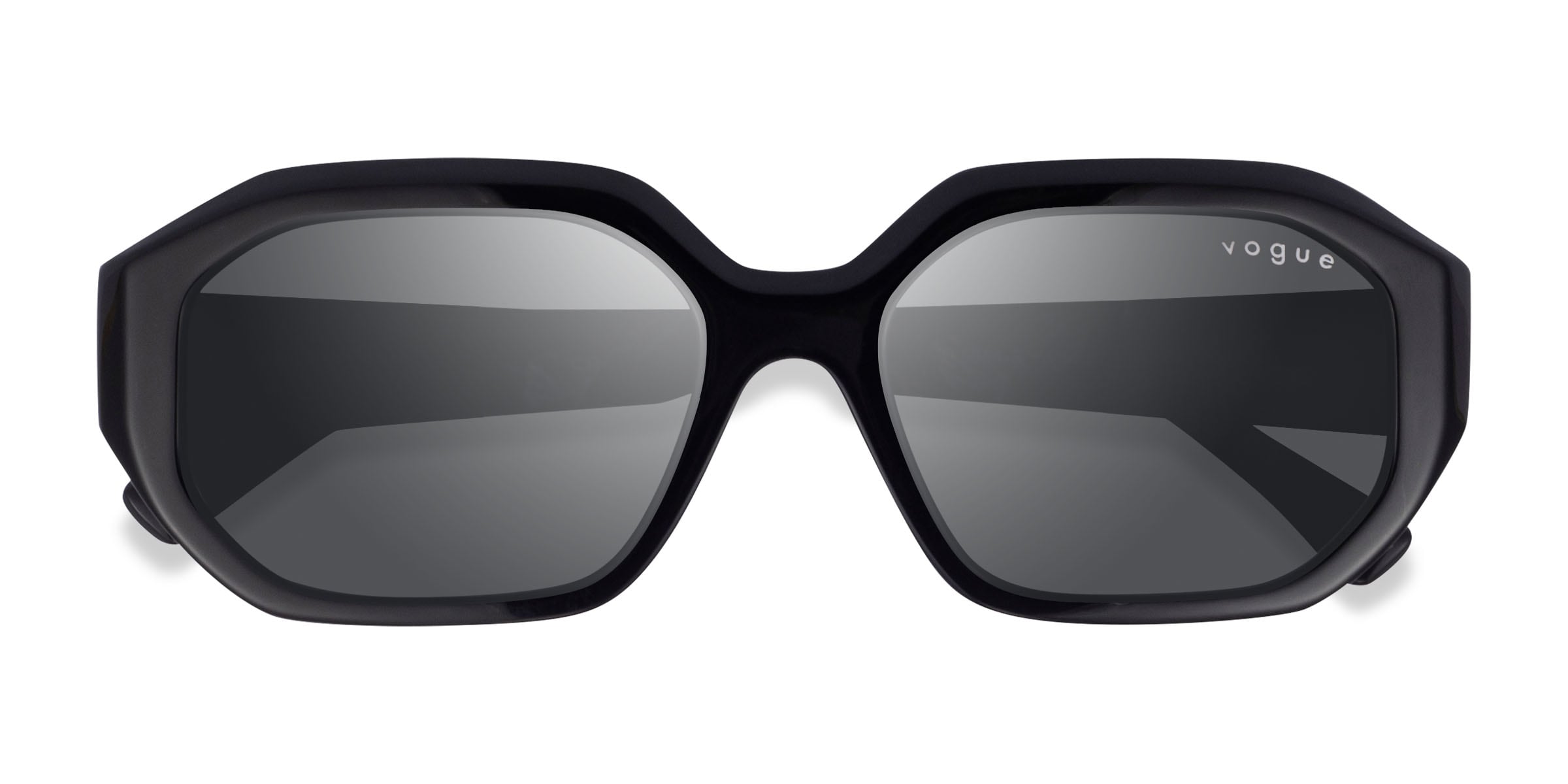 Vogue Eyewear VO5554S - Geometric Black Frame Prescription Sunglasses