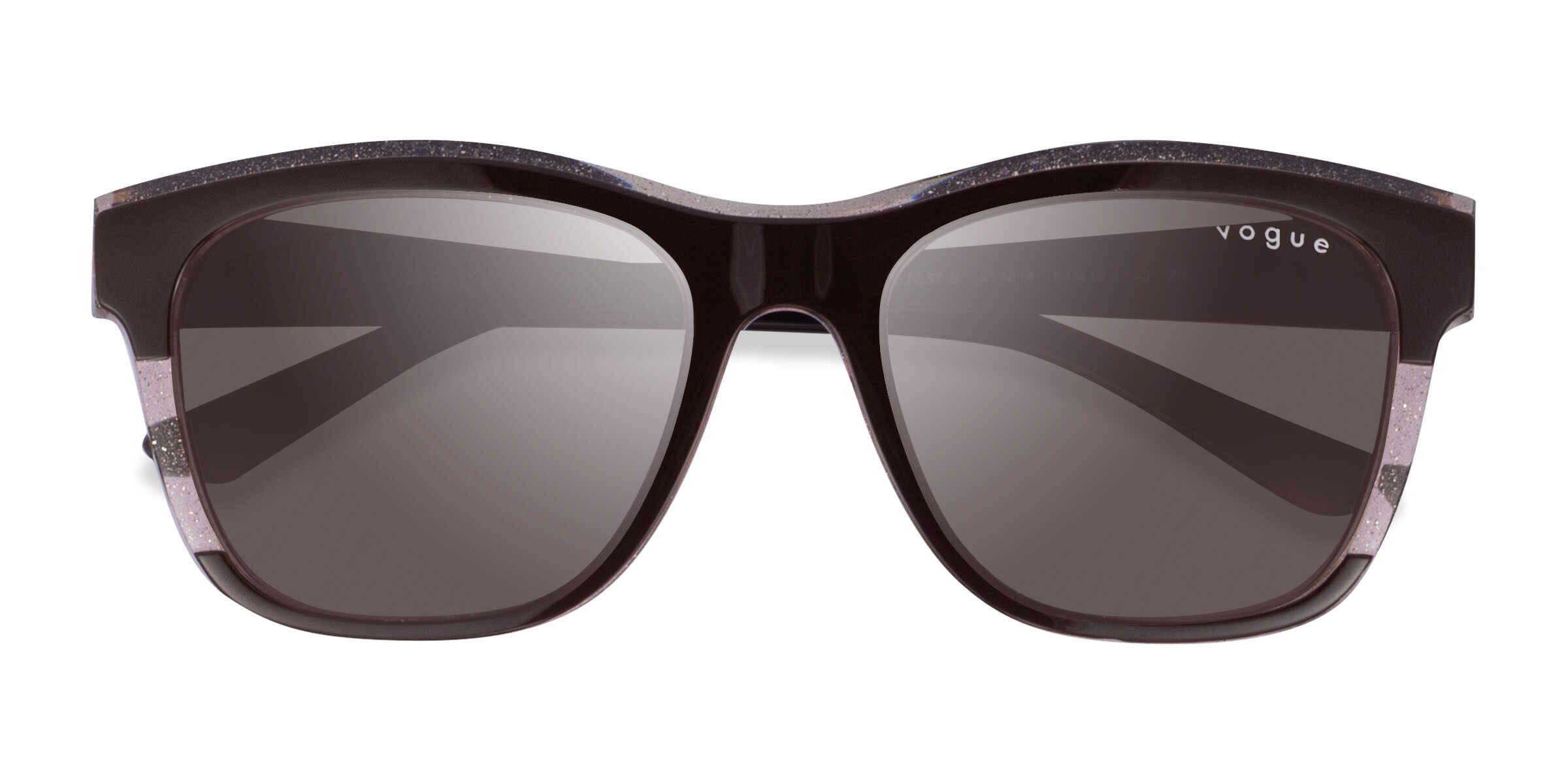 Vogue Eyewear VO5557S - Square Dark Clear Brown Frame Sunglasses For Women