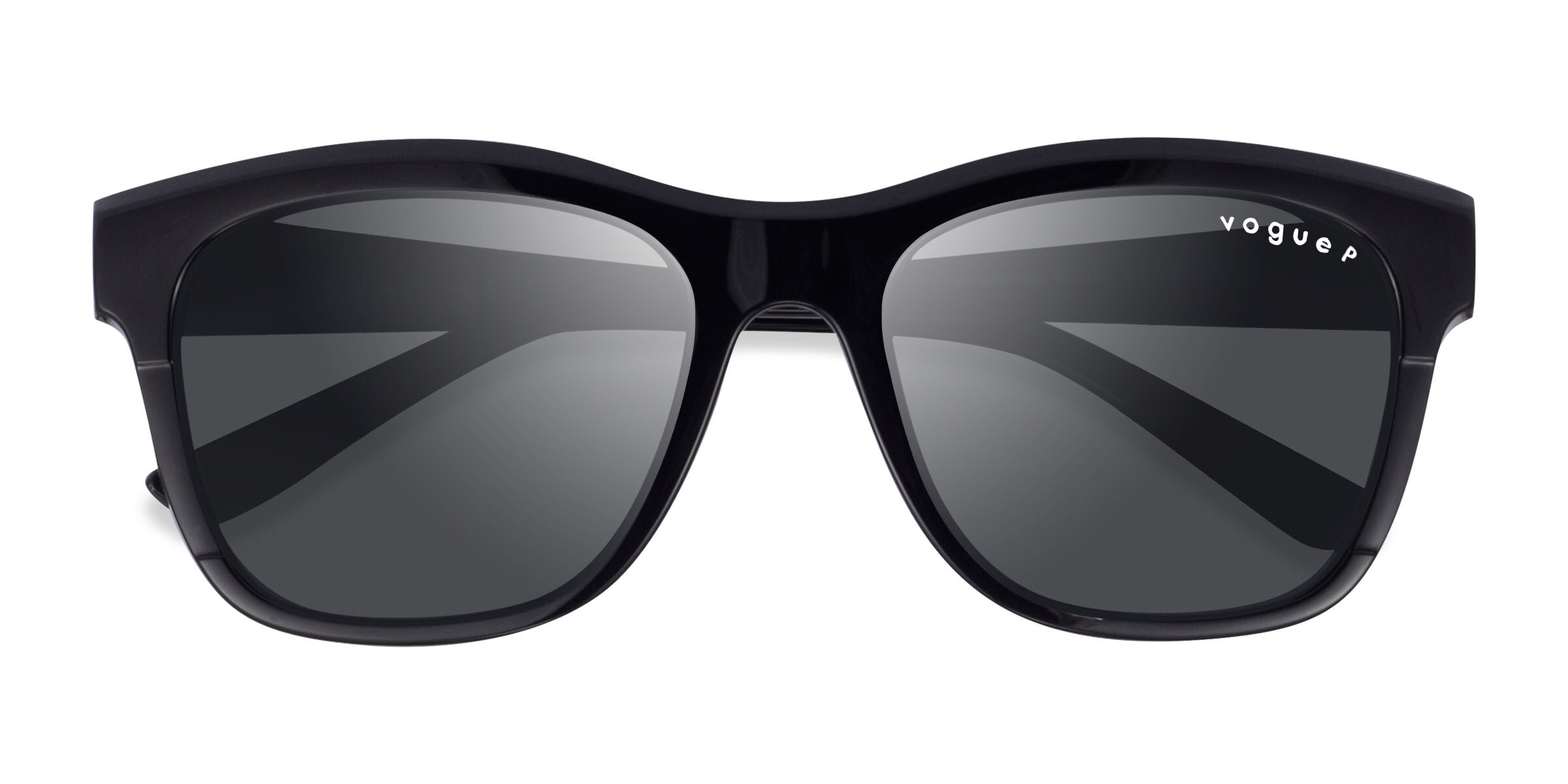 Vogue Eyewear VO5557S - Square Shiny Black Frame Prescription Sunglasses