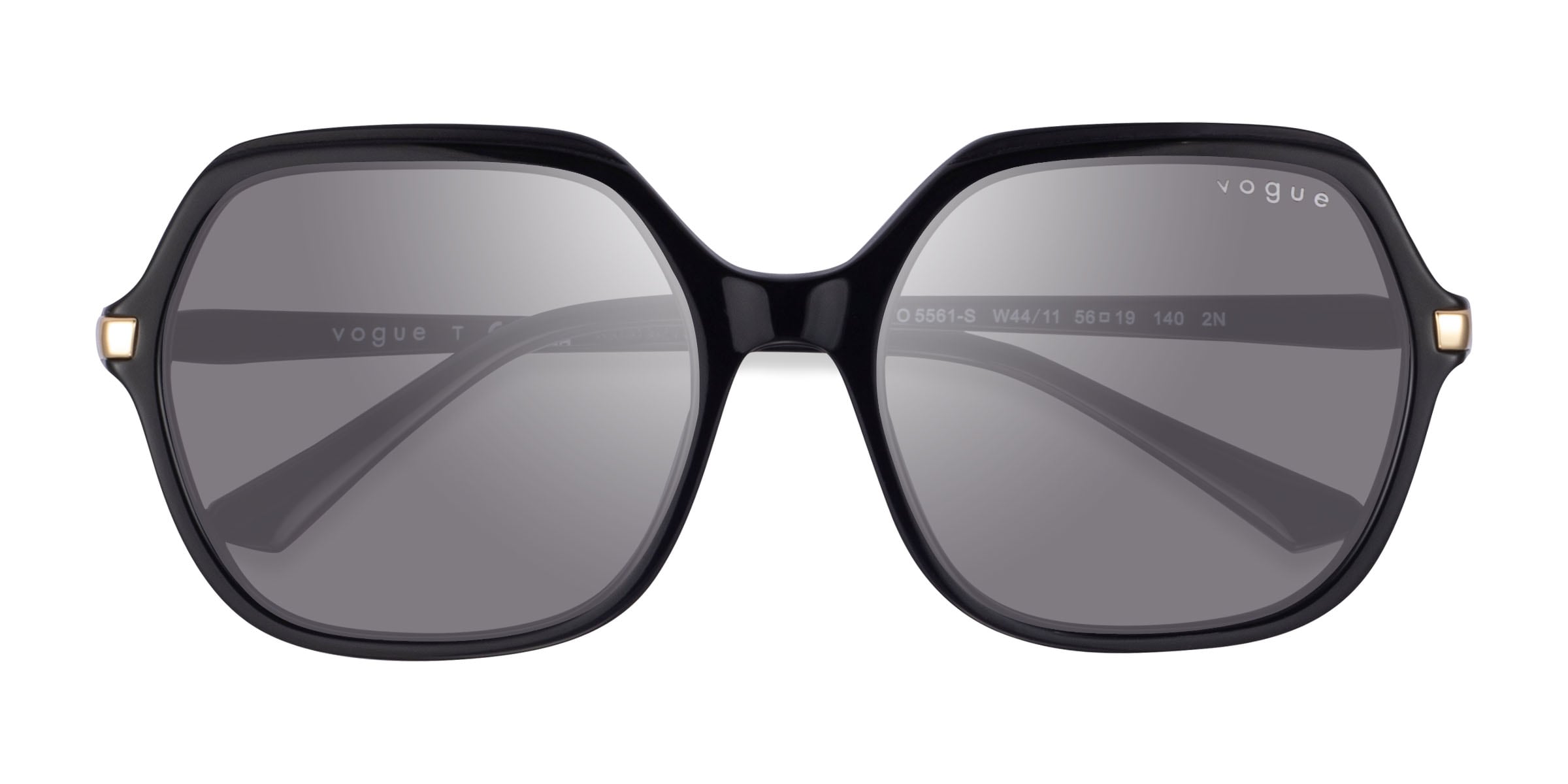 Vogue Eyewear VO5561S - Square Shiny Black Frame Prescription Sunglasses