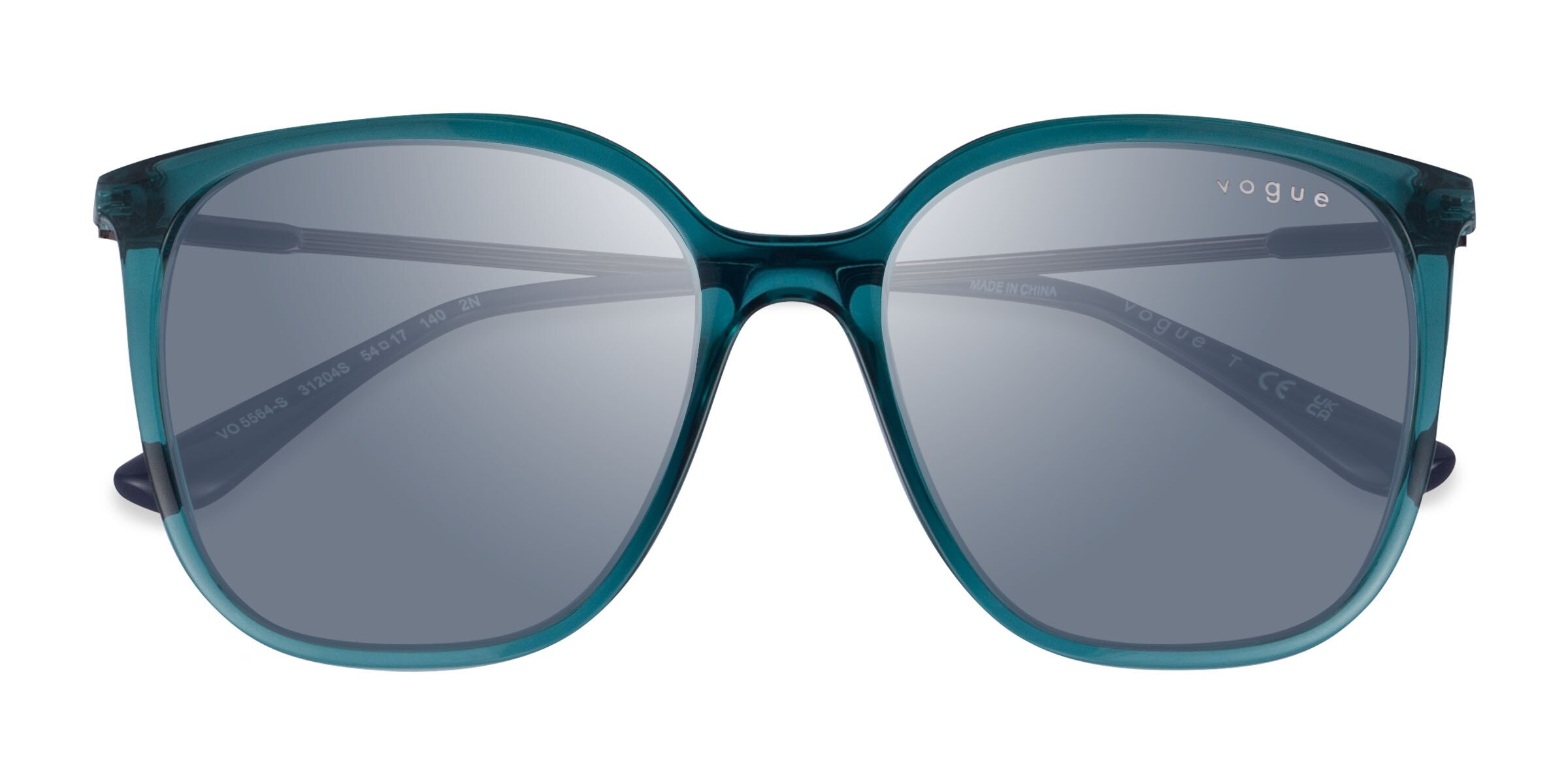 Vogue Eyewear VO5564S - Square Clear Green Frame Prescription Sunglasses