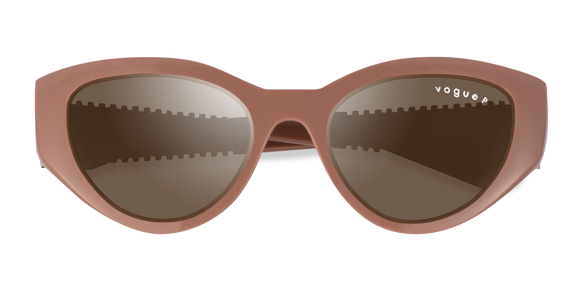 Vogue Eyewear VO5566S - Cat Eye Shiny Pink Frame Sunglasses For Women